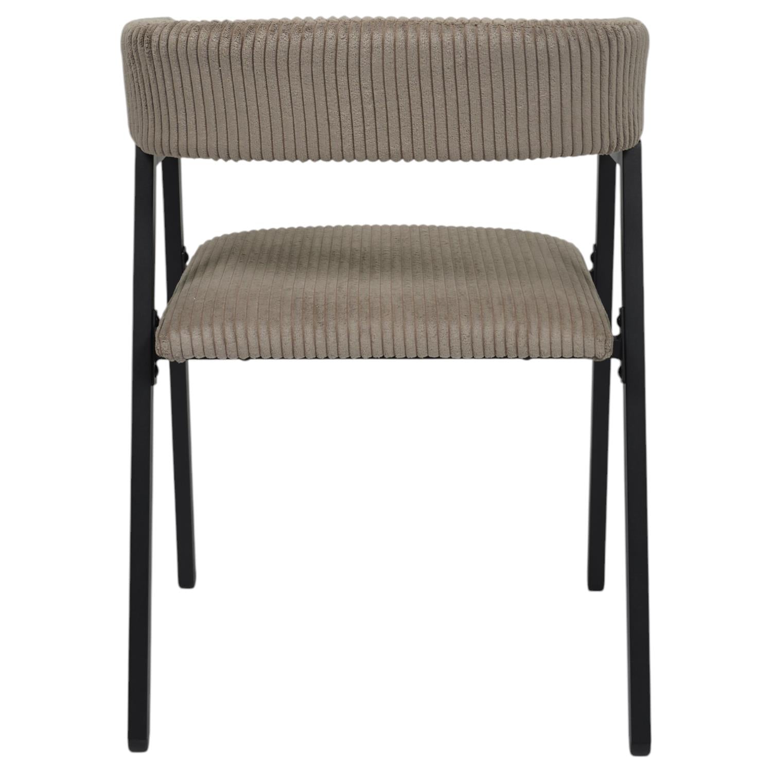Fauteuil design côtelé Scott Taupe