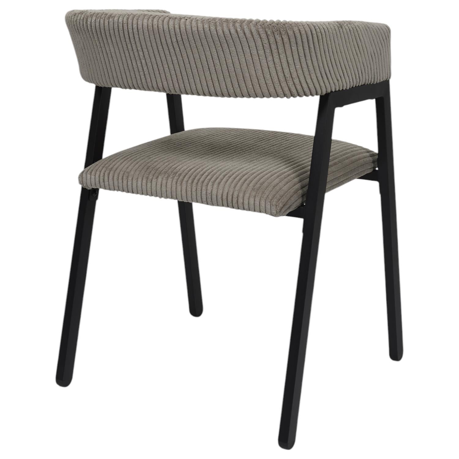 Fauteuil design côtelé Scott Taupe
