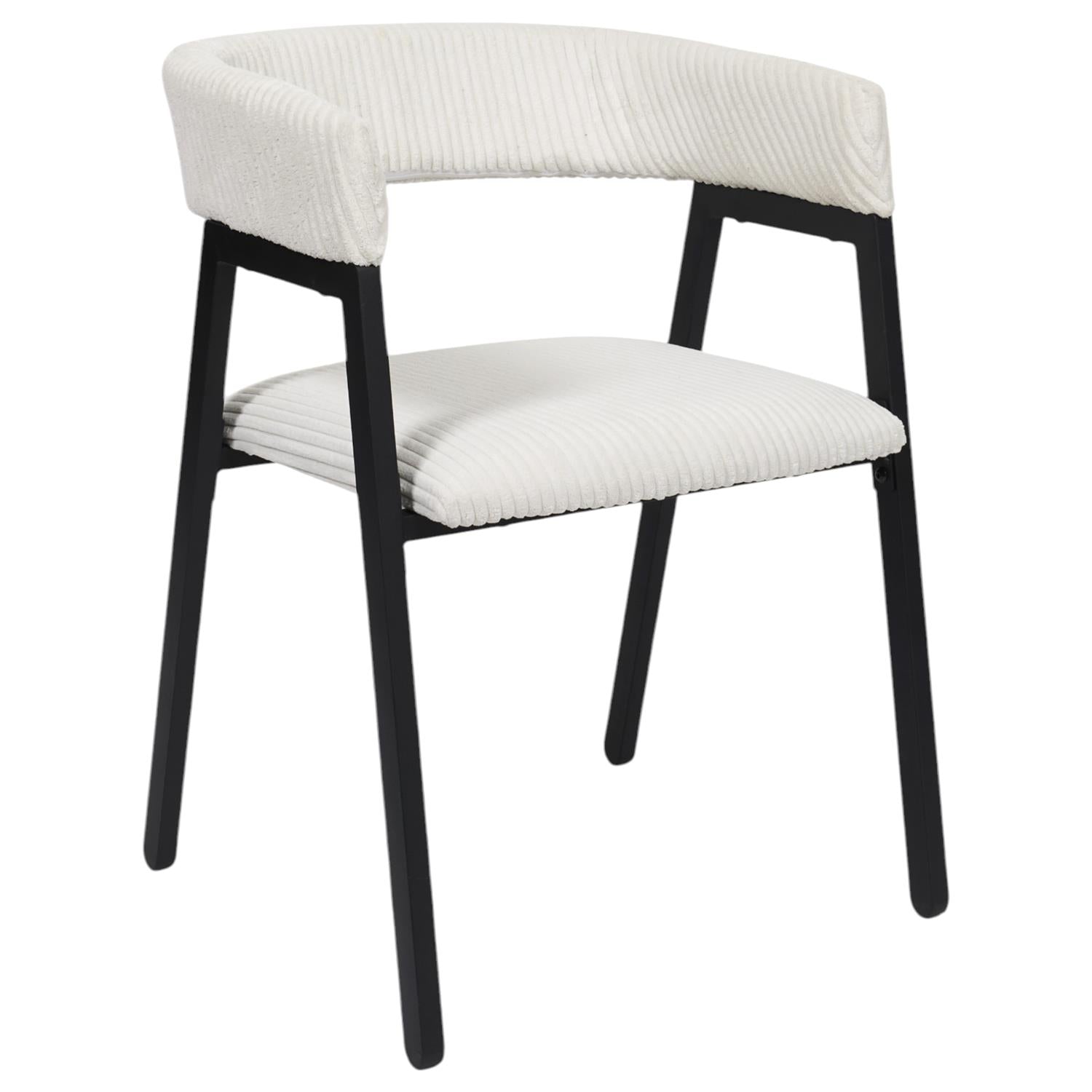 Fauteuil design côtelé Scott Beige