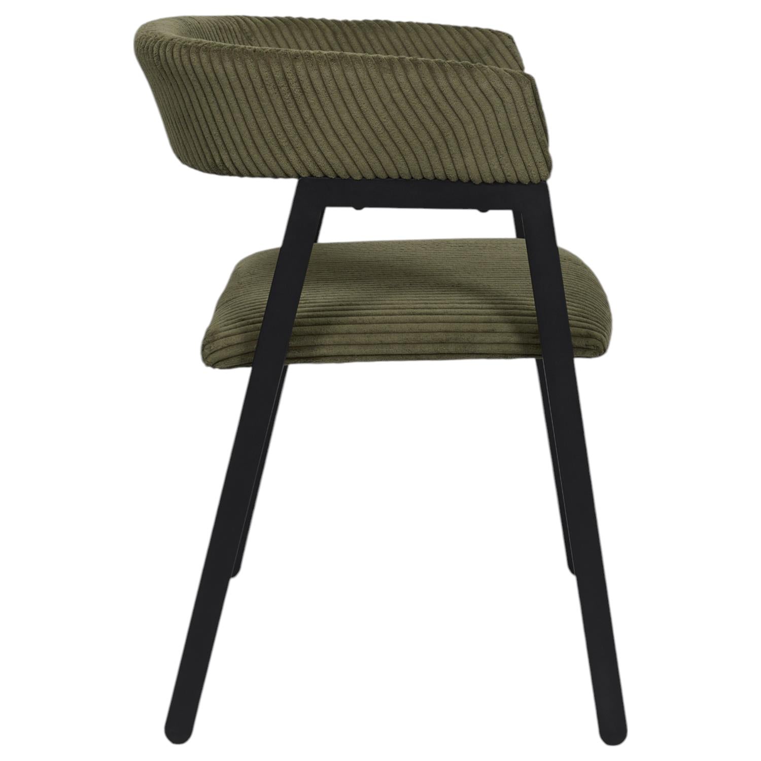 Fauteuil design côtelé Scott Vert