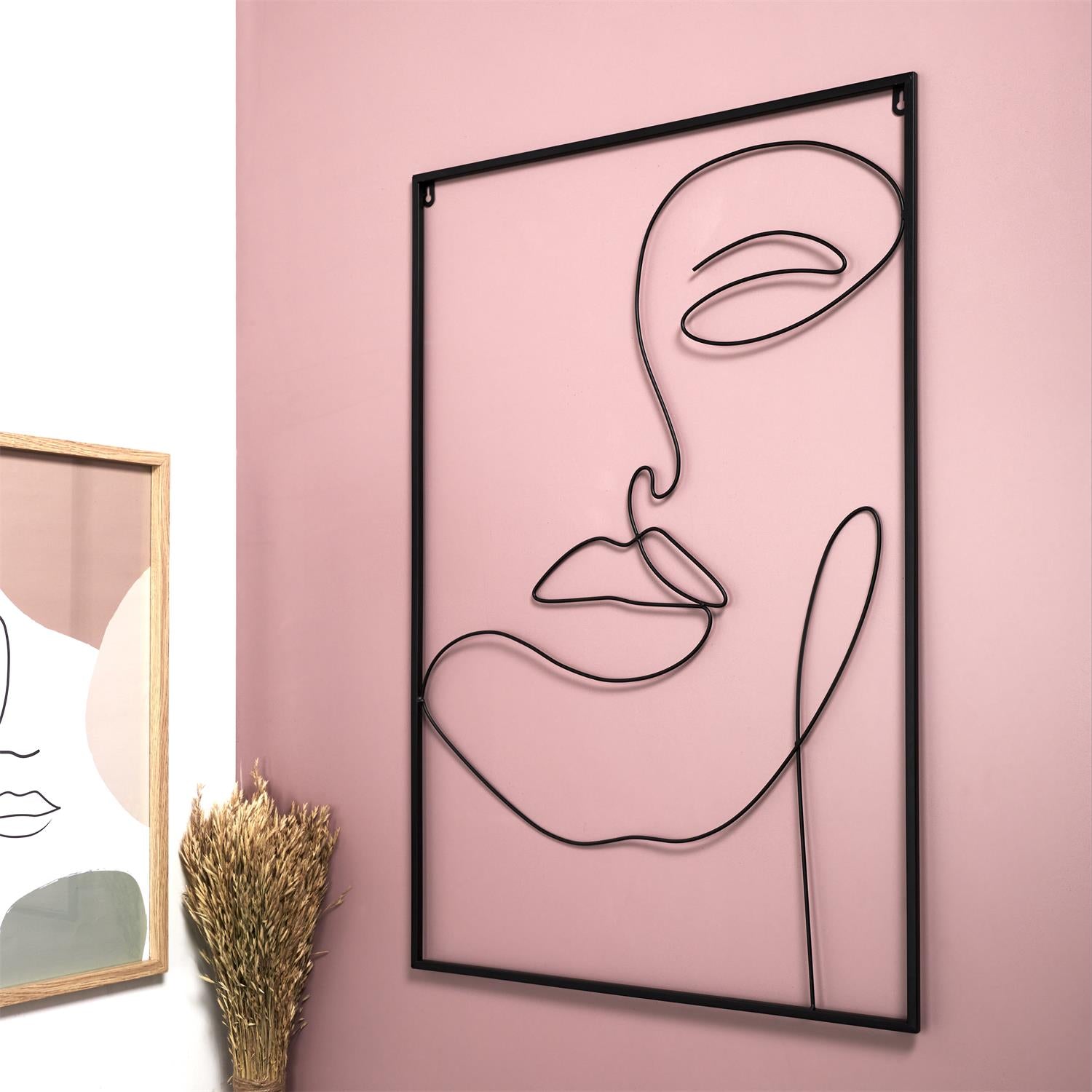 Tableau filaire visage 60x90cm
