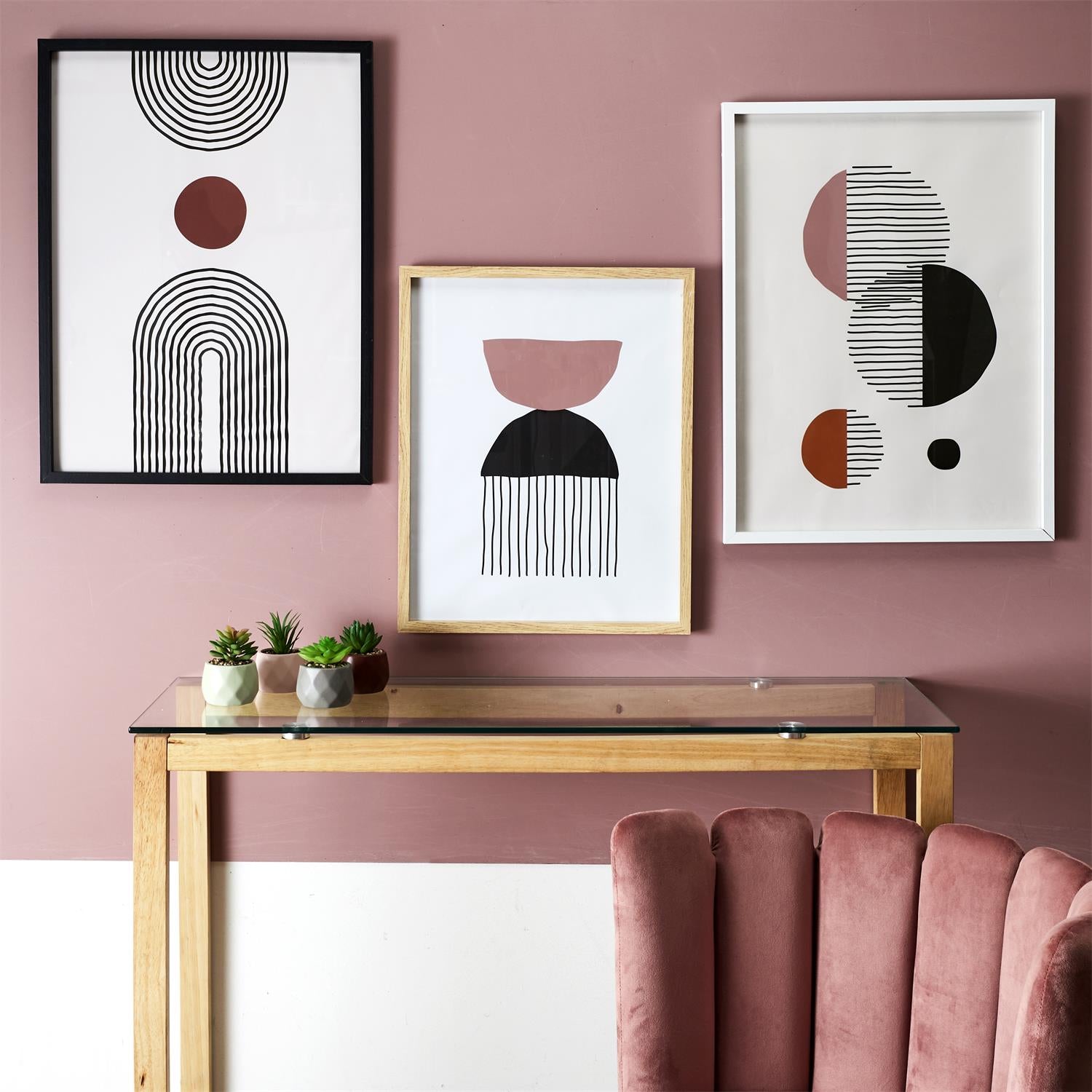Tableau décoratif motif 60cm cadre Noir