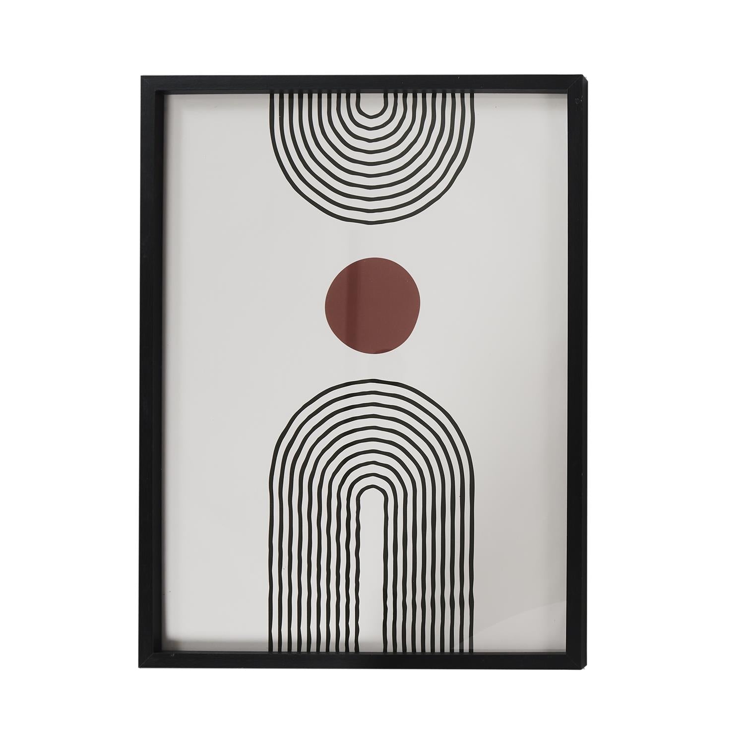 Tableau décoratif motif 60cm cadre Noir