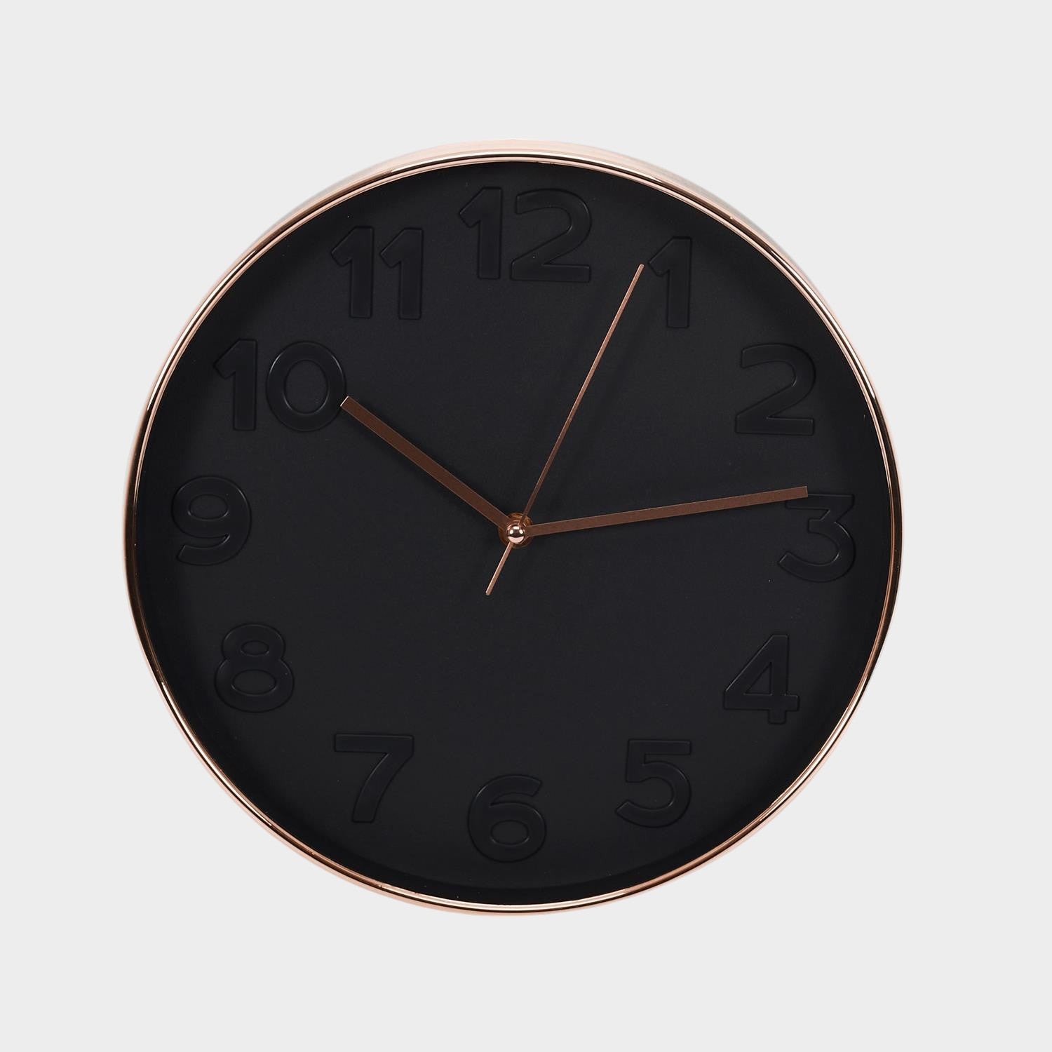 Horloge ronde 30.5cm noire cuivrée