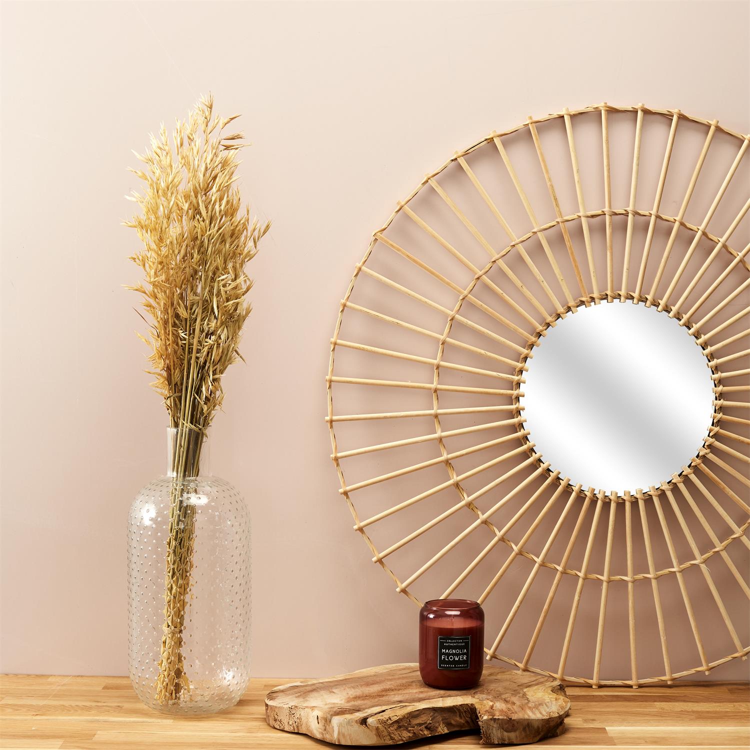 Bouquet de fleur séchée 75cm Avoine