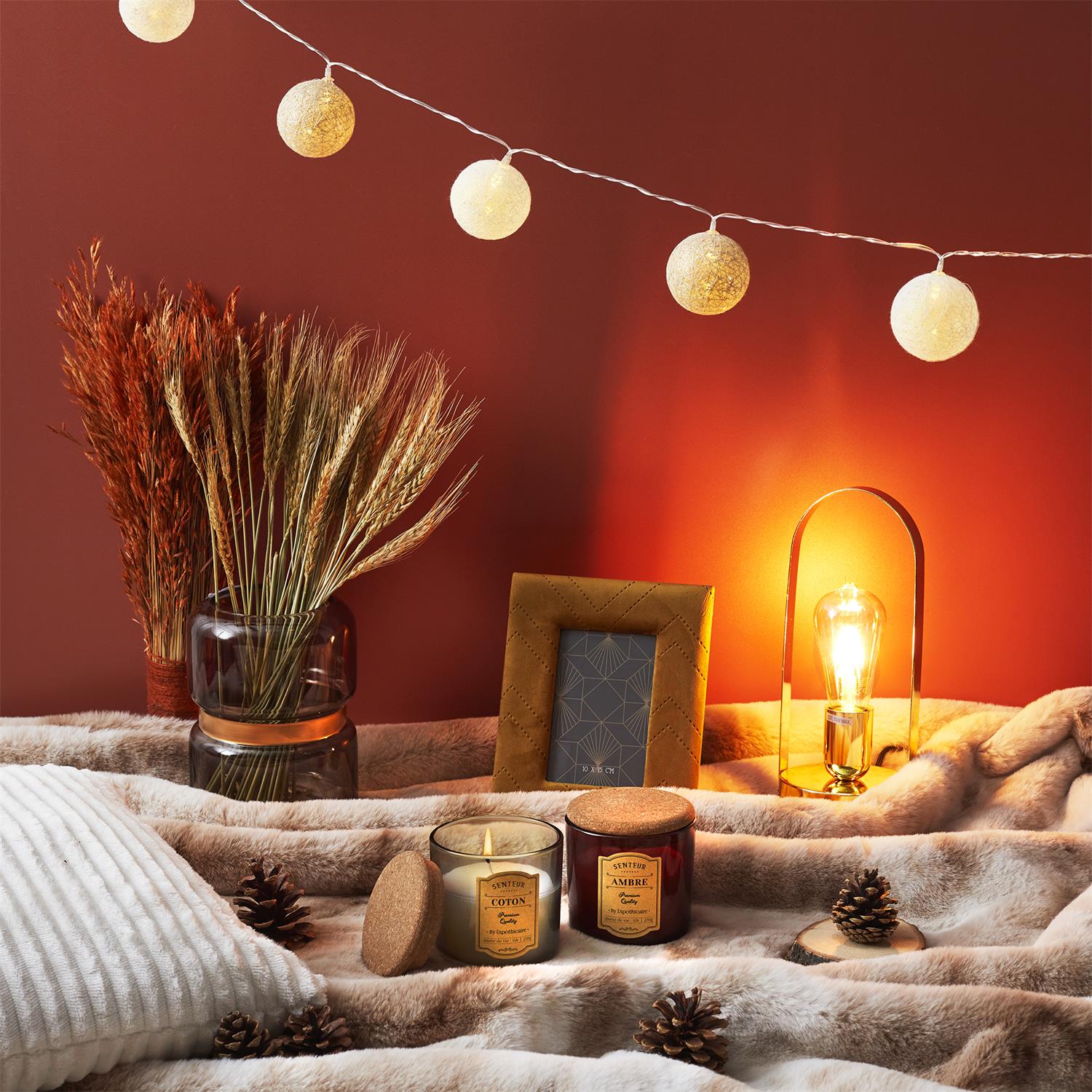 Bouquet de fleur séchée 75cm Avoine