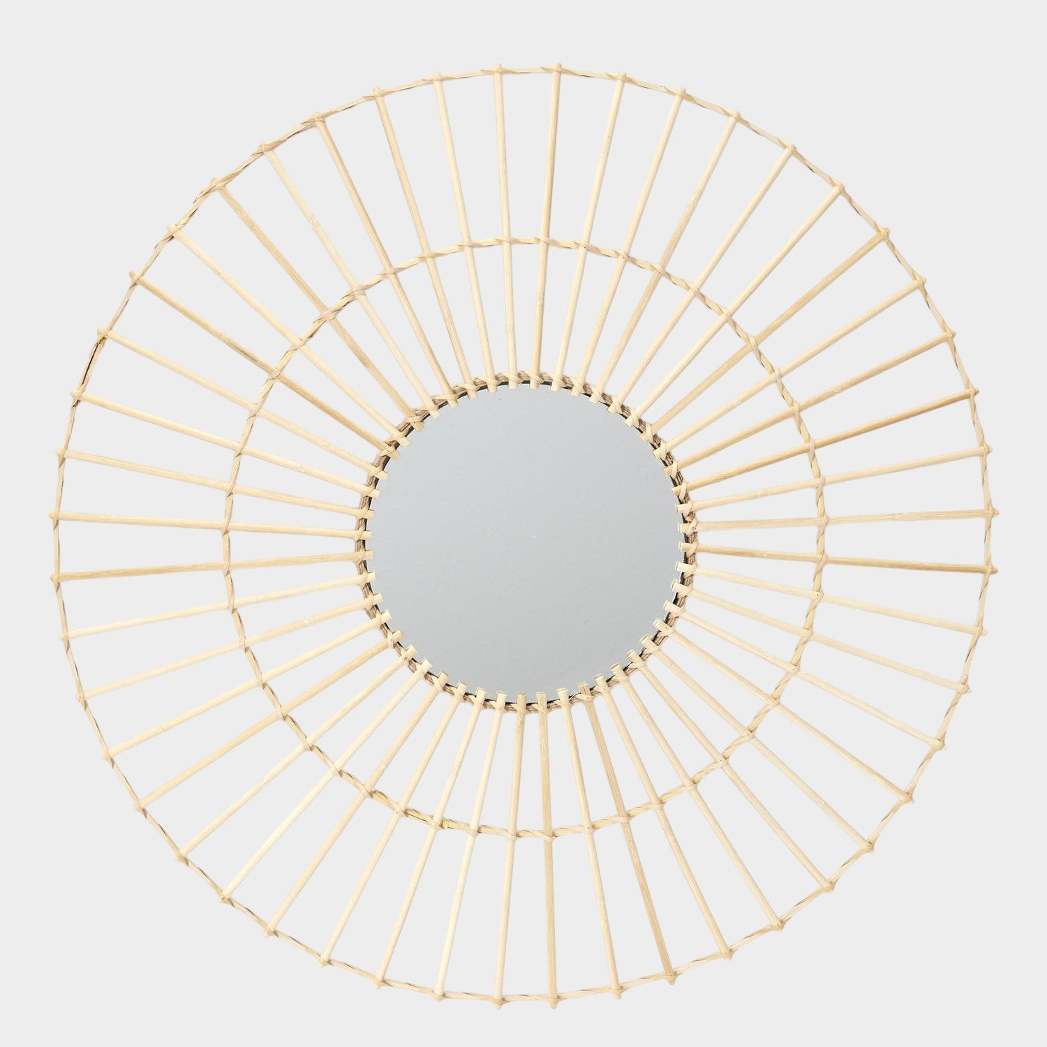 Miroir rotin rond 75cm