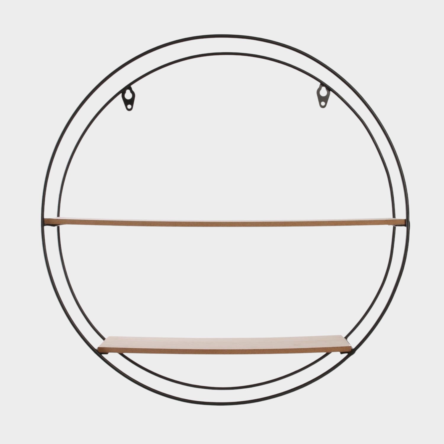 Etagère bois métal rond 40x10x40cm