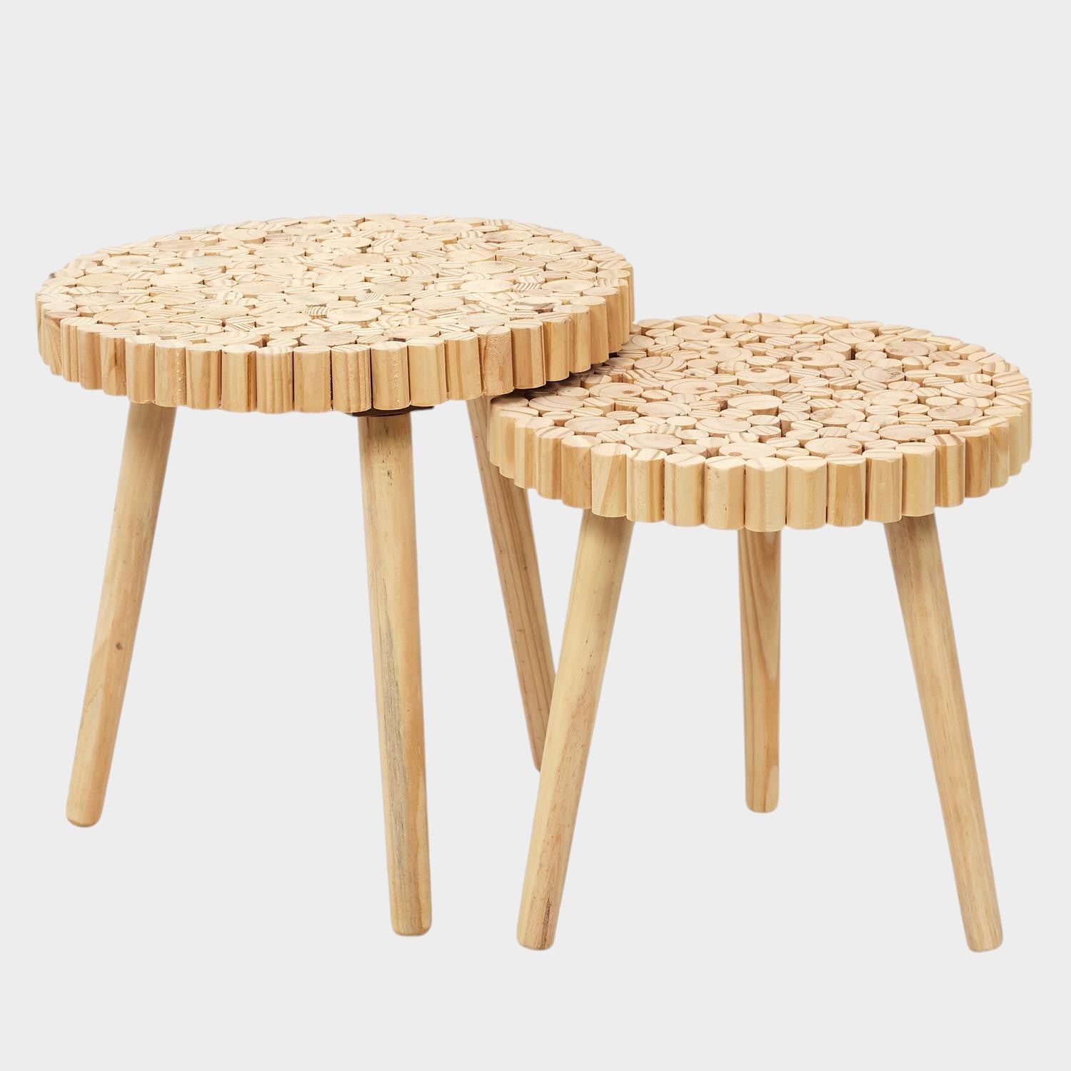 Table gigogne rondin x2