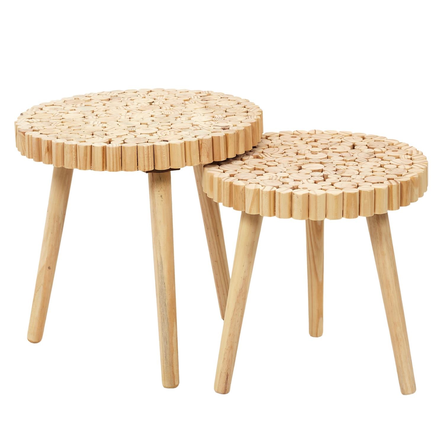 Table gigogne rondin x2