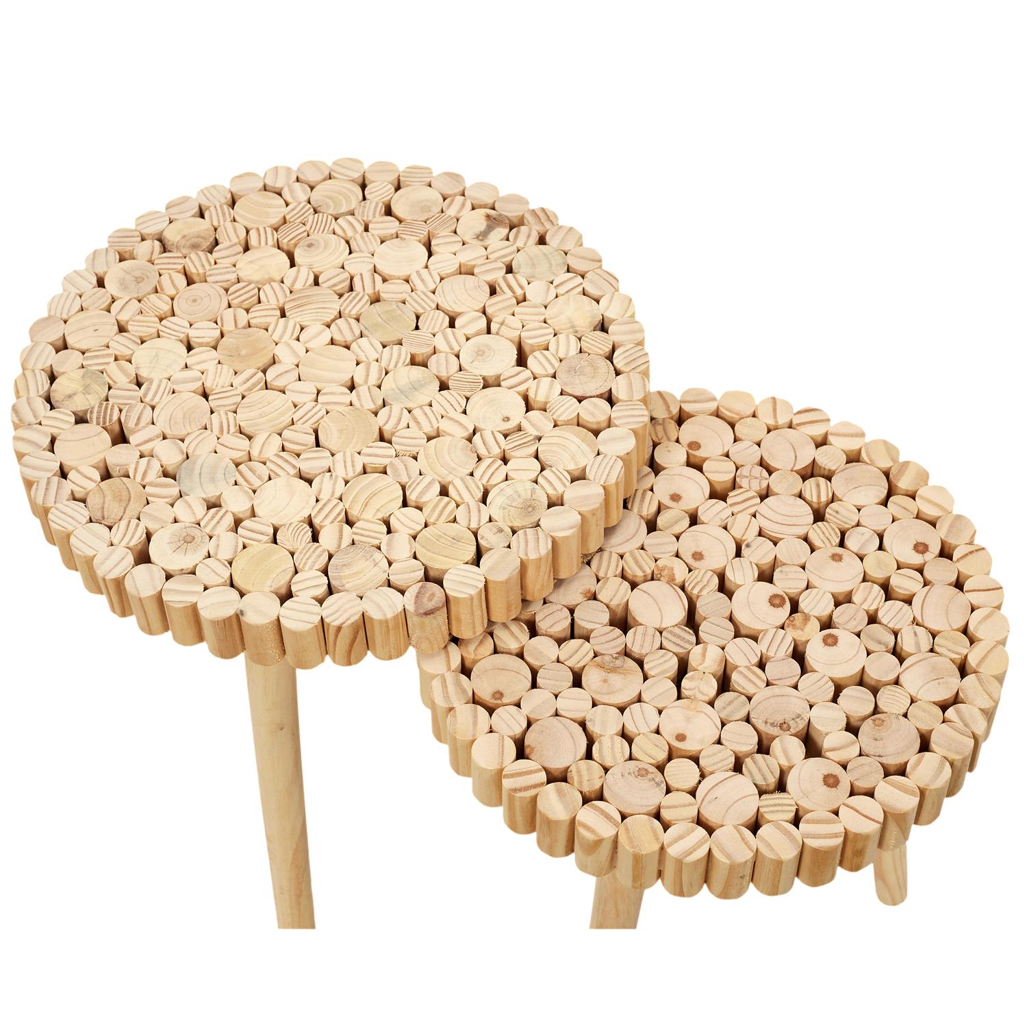 Table gigogne rondin x2