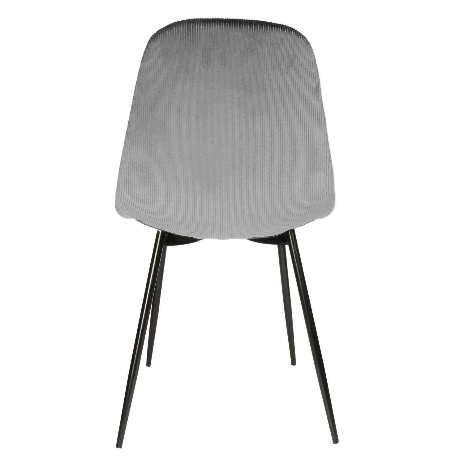 Chaise velours côtelé Giulia gris