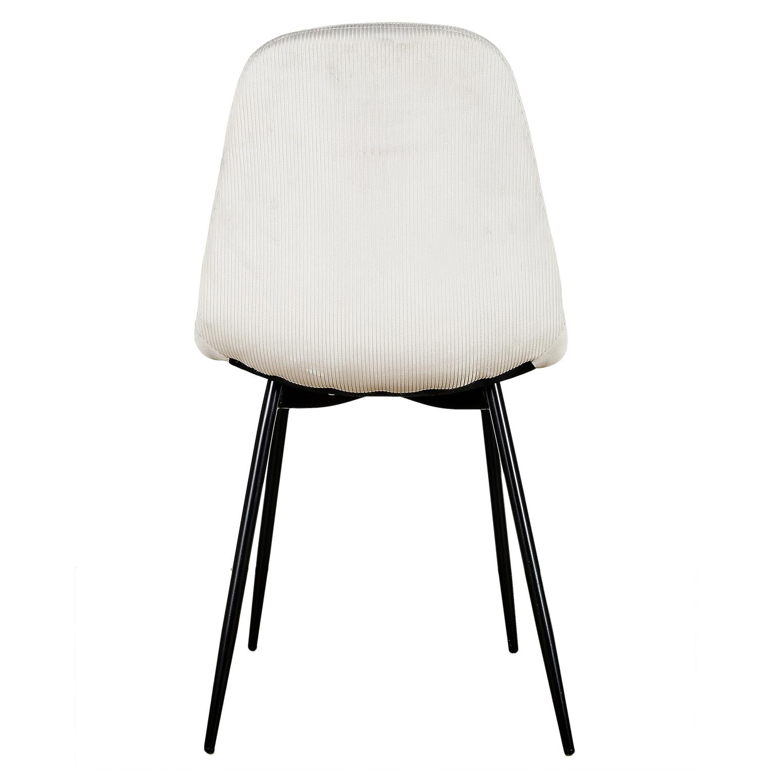 Chaise velours côtelé Giulia gris clair