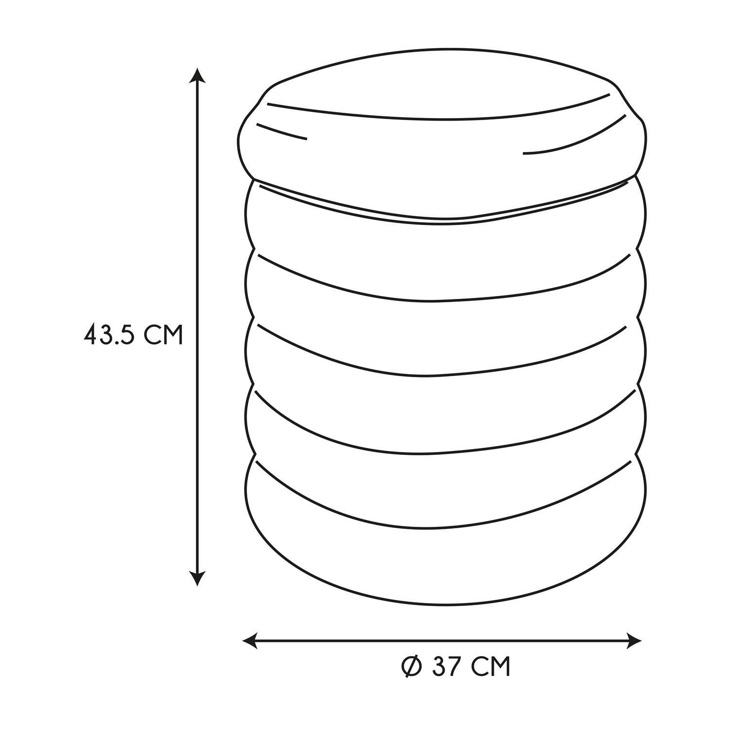 Pouf rangement bouclette Freya
