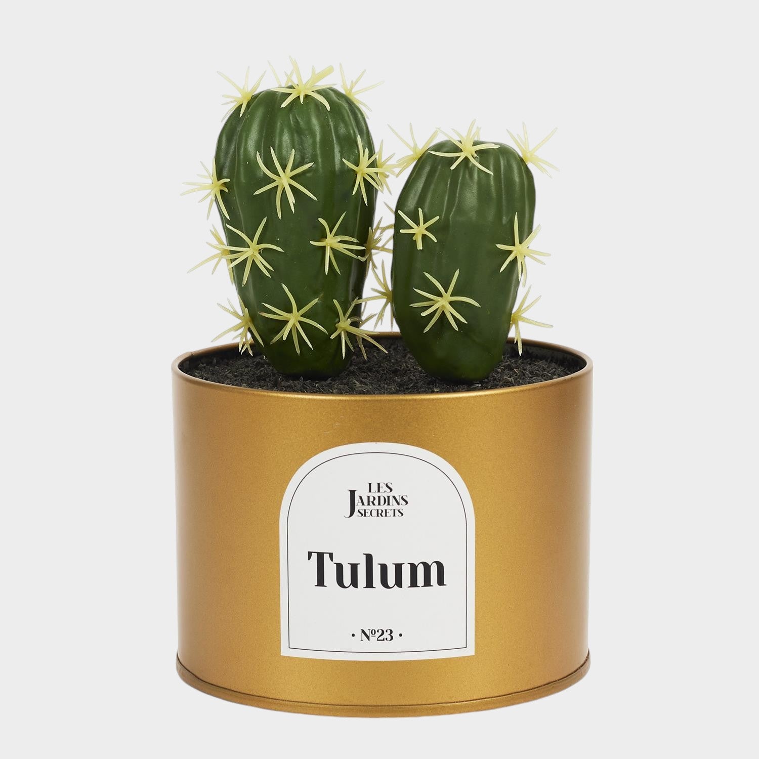 Plante artificielle oasis pot métal Tulum