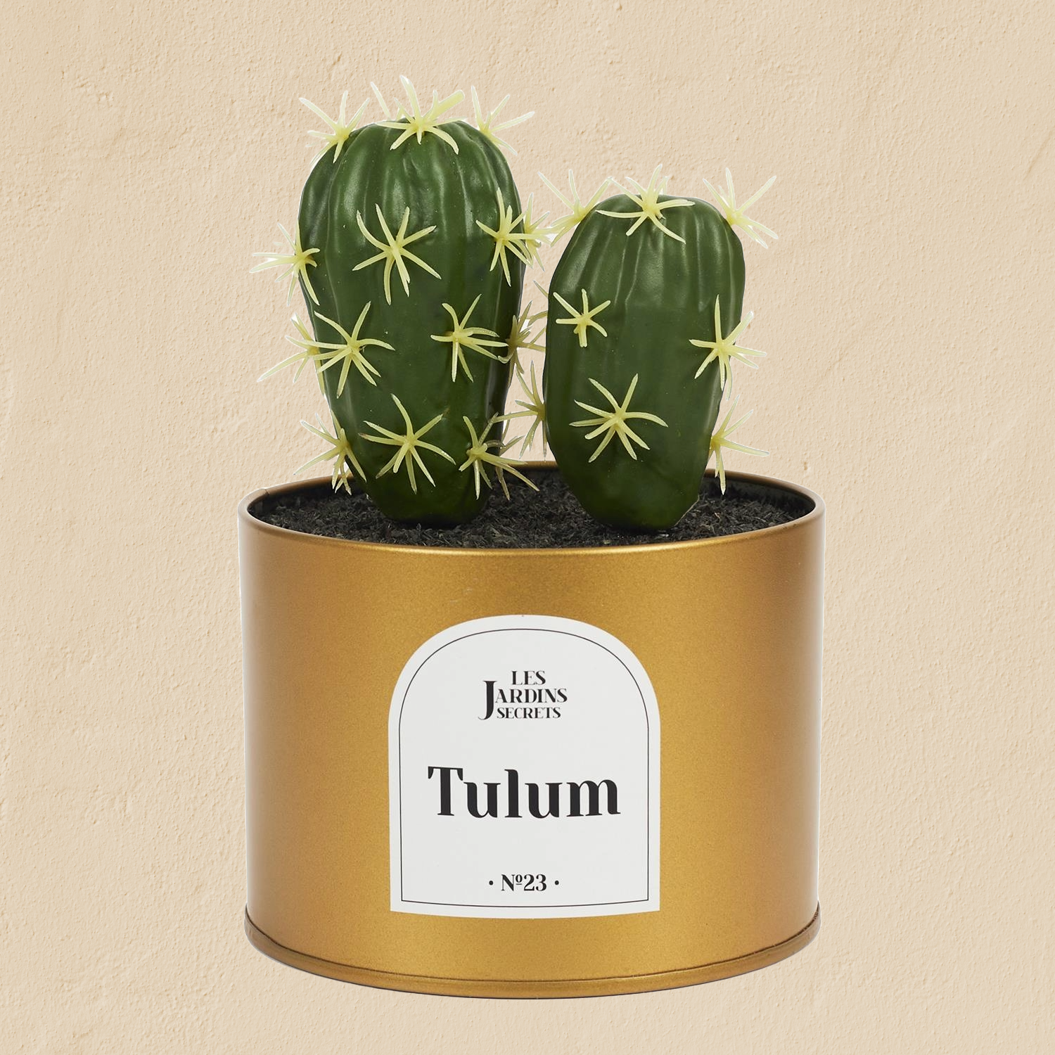 Plante artificielle oasis pot métal Tulum