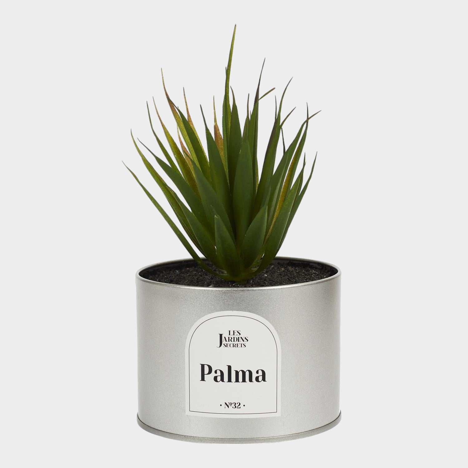 Plante artificielle oasis pot métal Palma