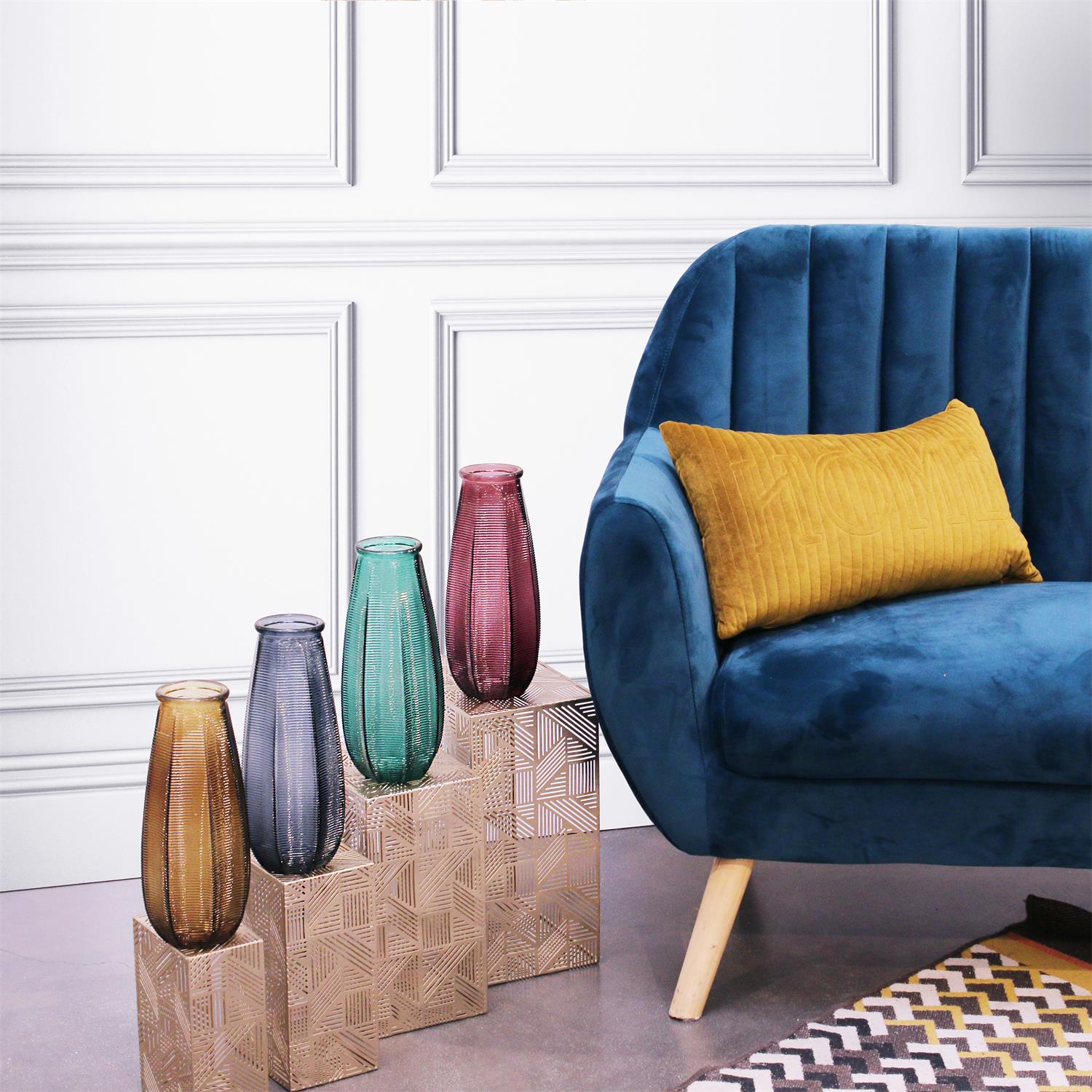 Vase capella 27.8cm Bleu