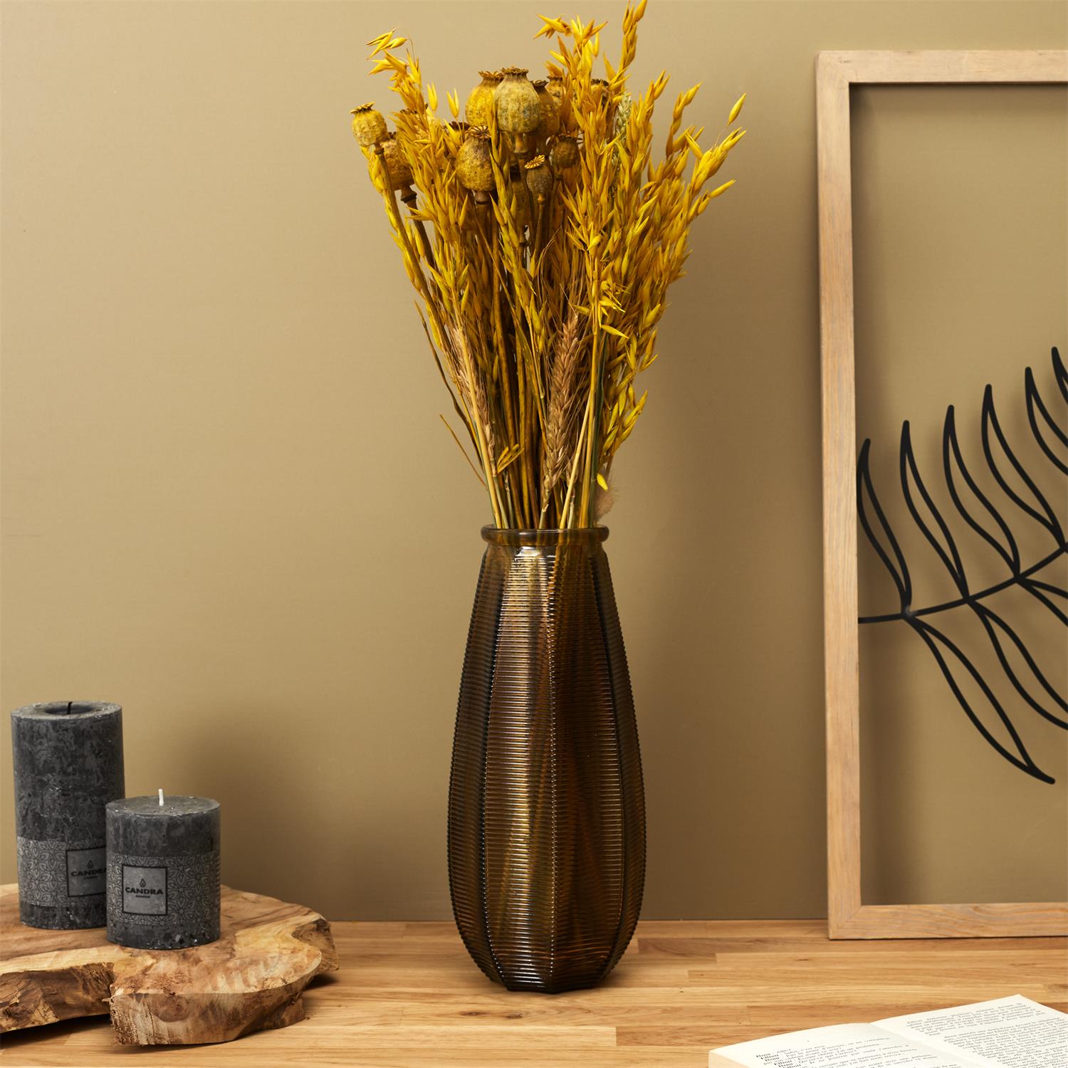 Vase capella 27.8cm Ambre