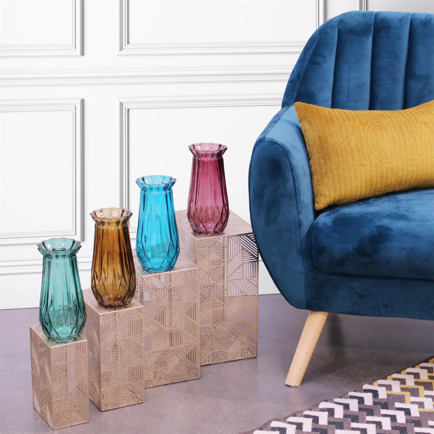 Vase bala 20.2cm Bleu