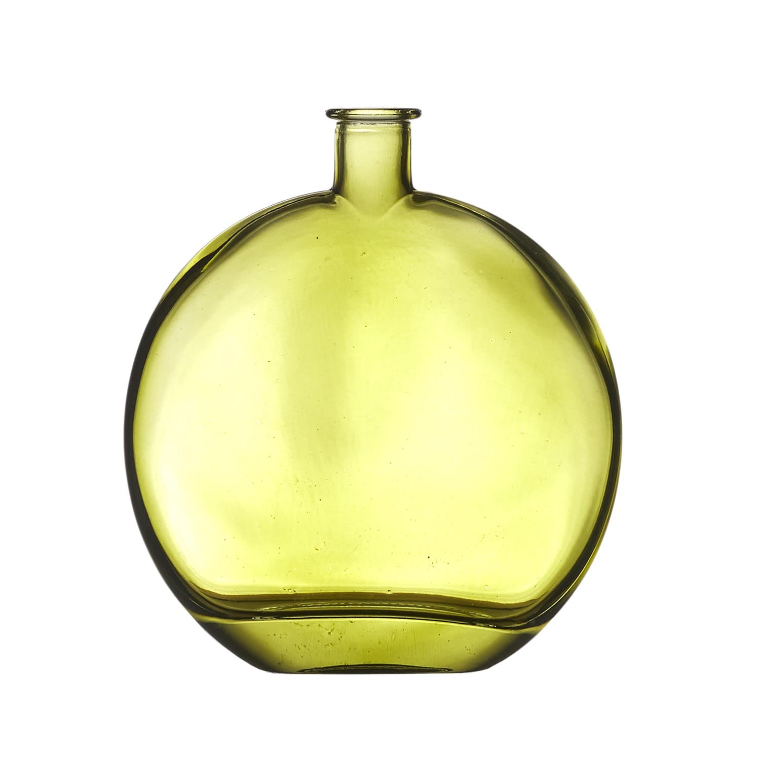 Vase verre rond h18.5cm Vert