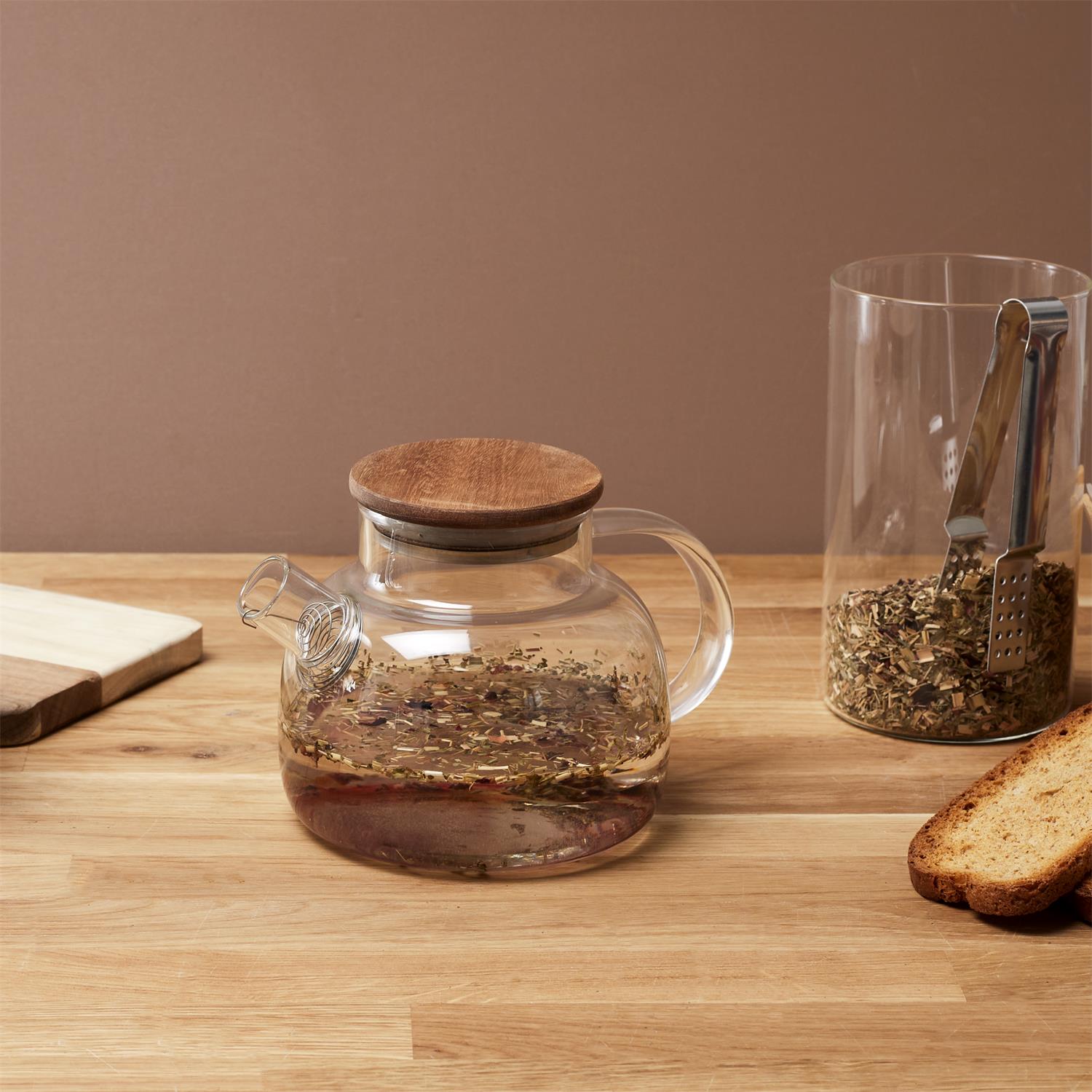 Théière verre acacia 90cl