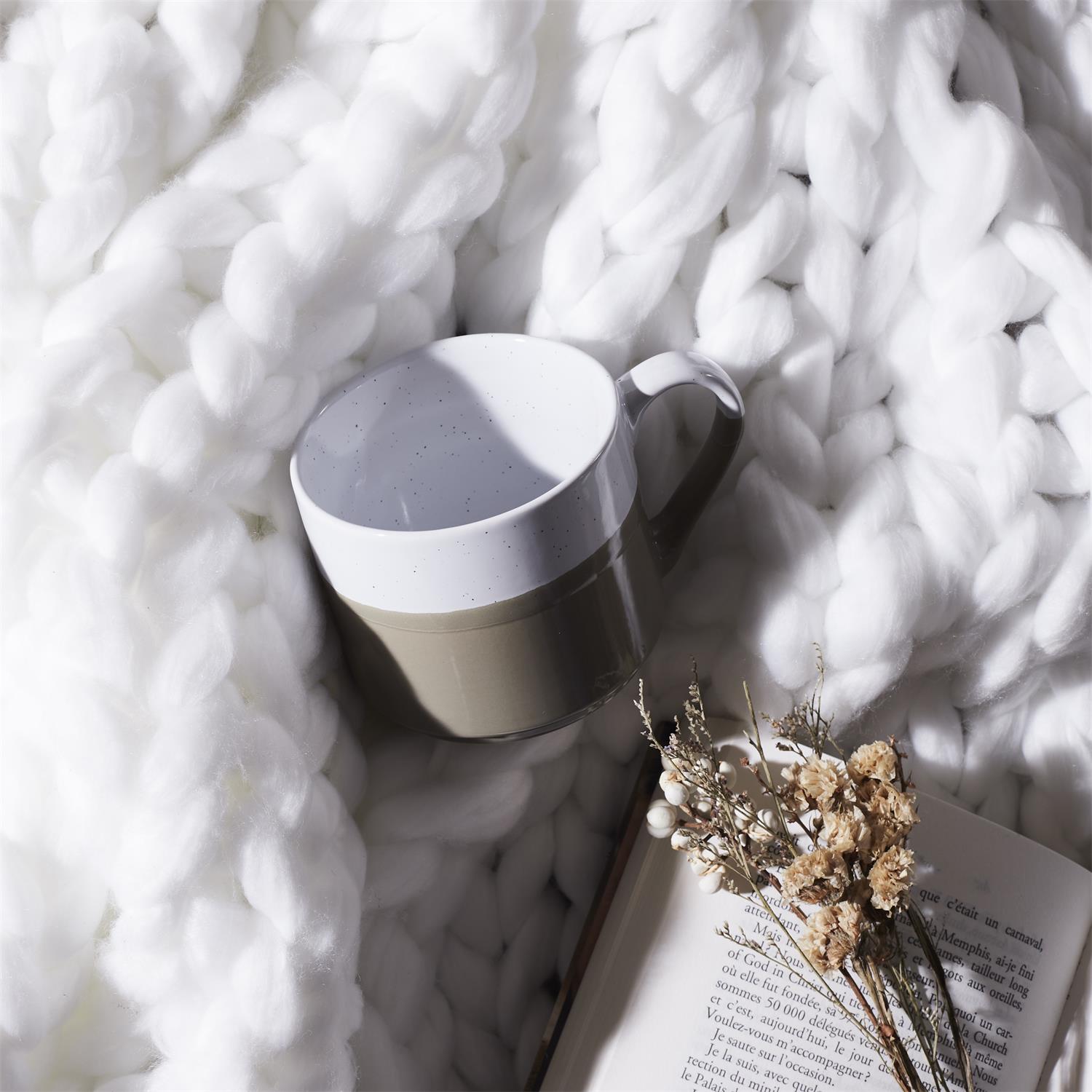 Mug bicolore 33cl Taupe