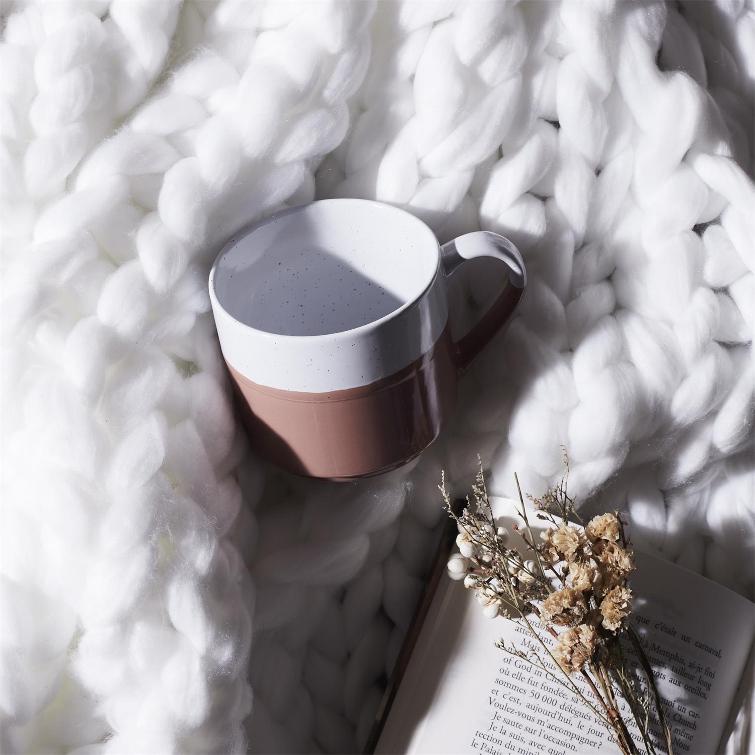 Mug bicolore 33cl Rose