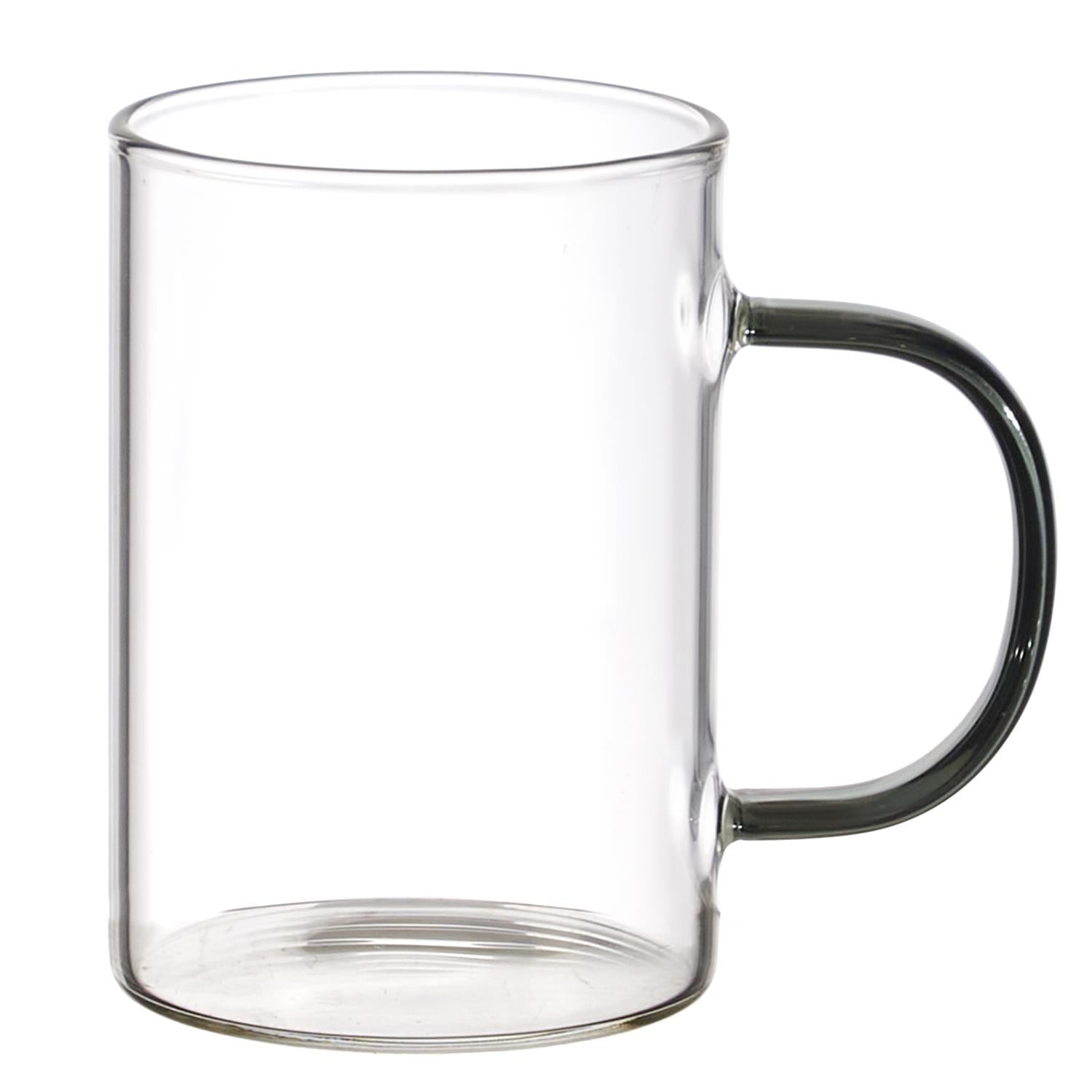 Mug en verre anse colorée 30cl Noir