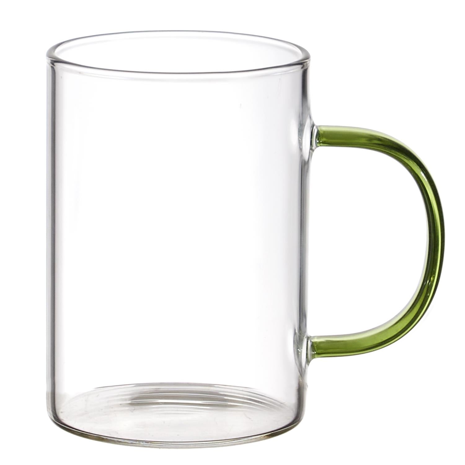 Mug en verre anse colorée 30cl Vert