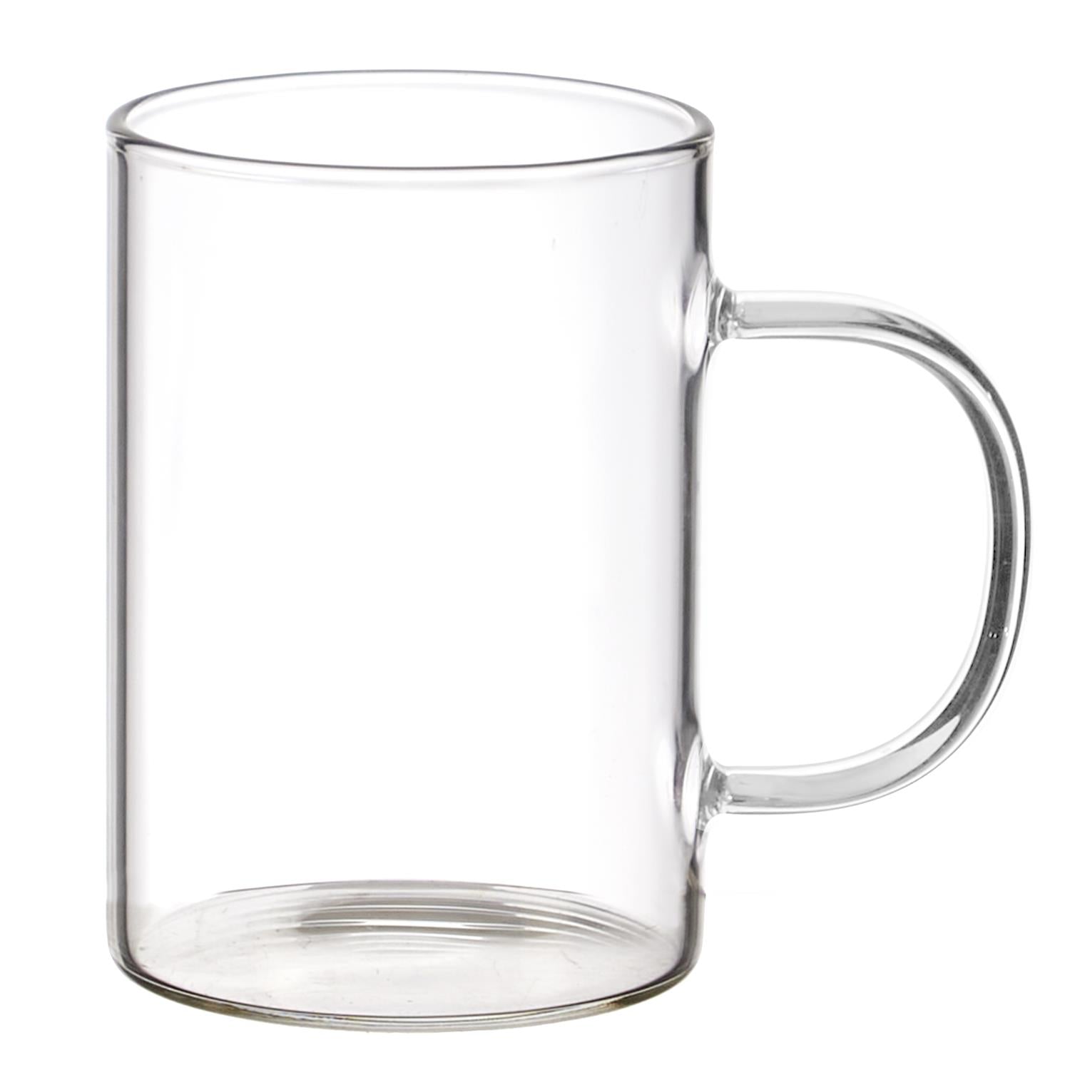 Mug en verre anse colorée 30cl Transparent