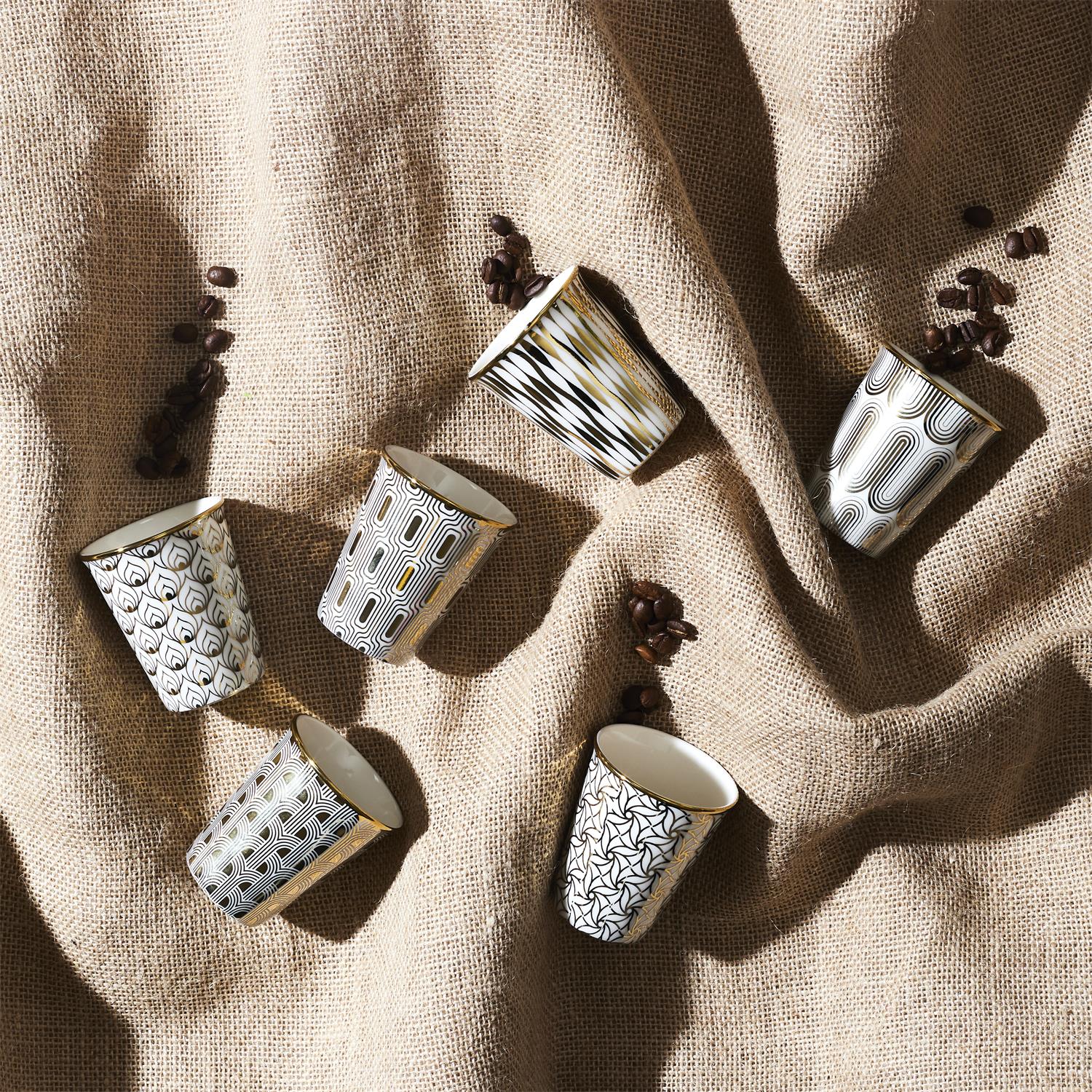 Gobelet expresso design gold 10cl Lot de 6