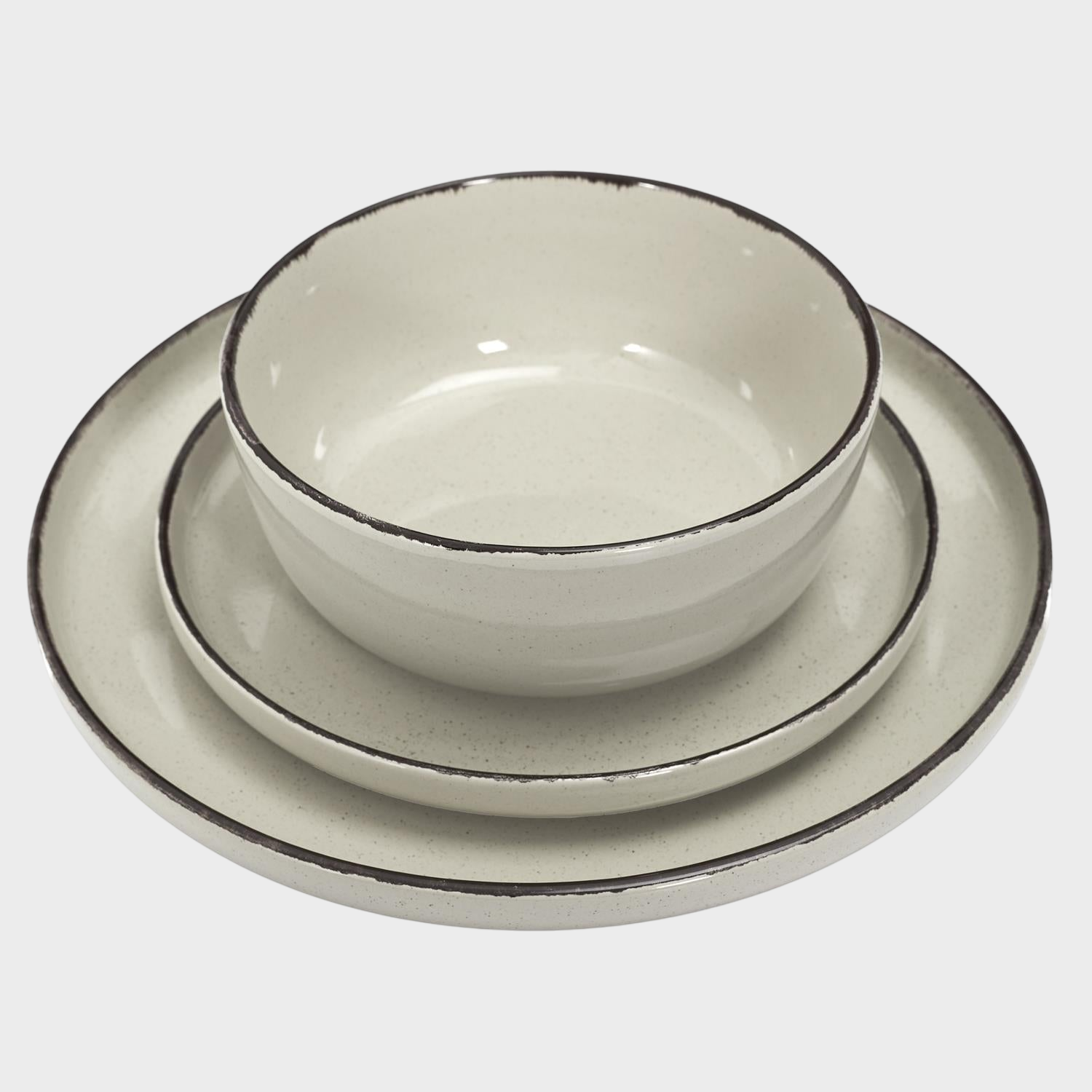 Service vaisselle 12pcs grès du temps beige