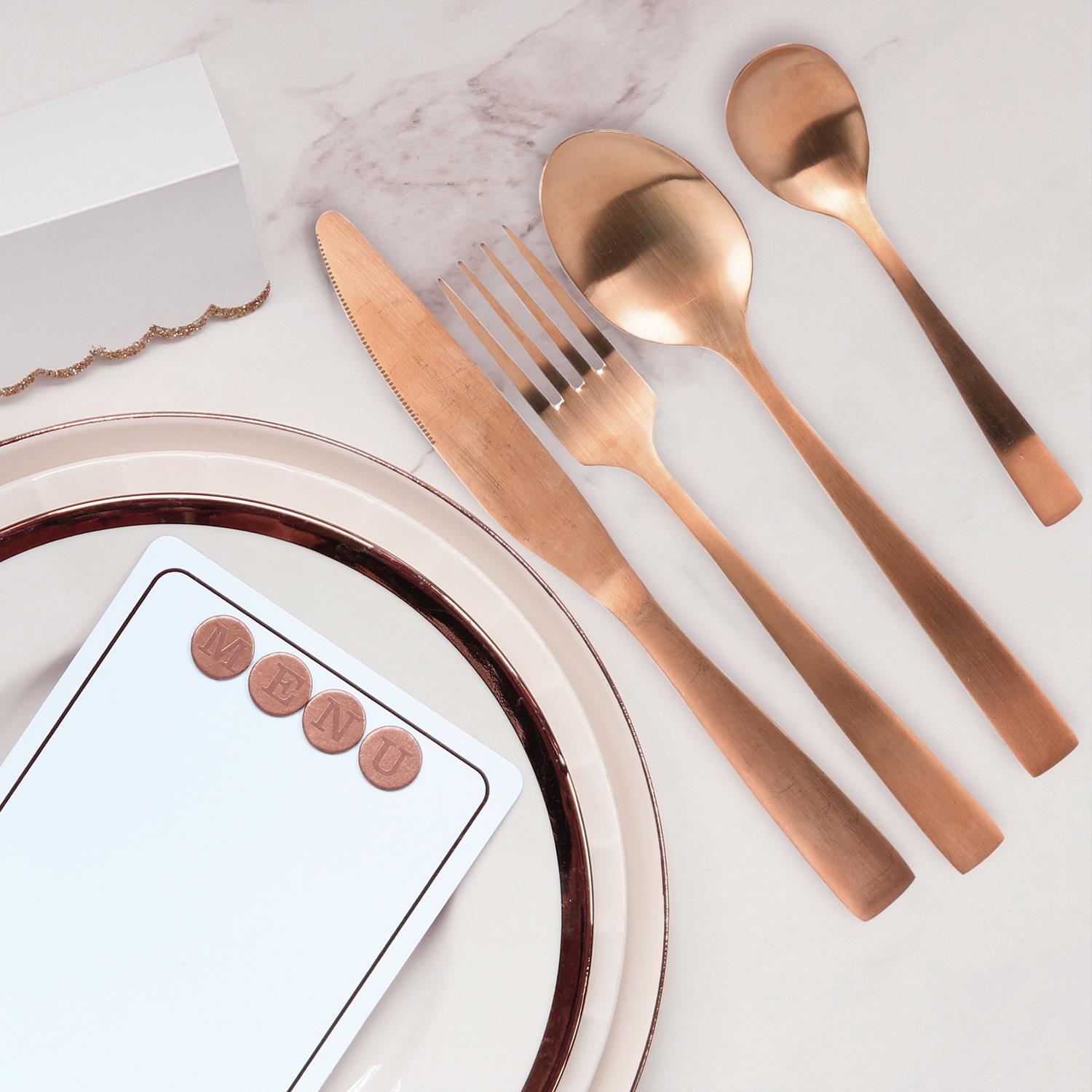 Ménagère cuivrée x16 Nora