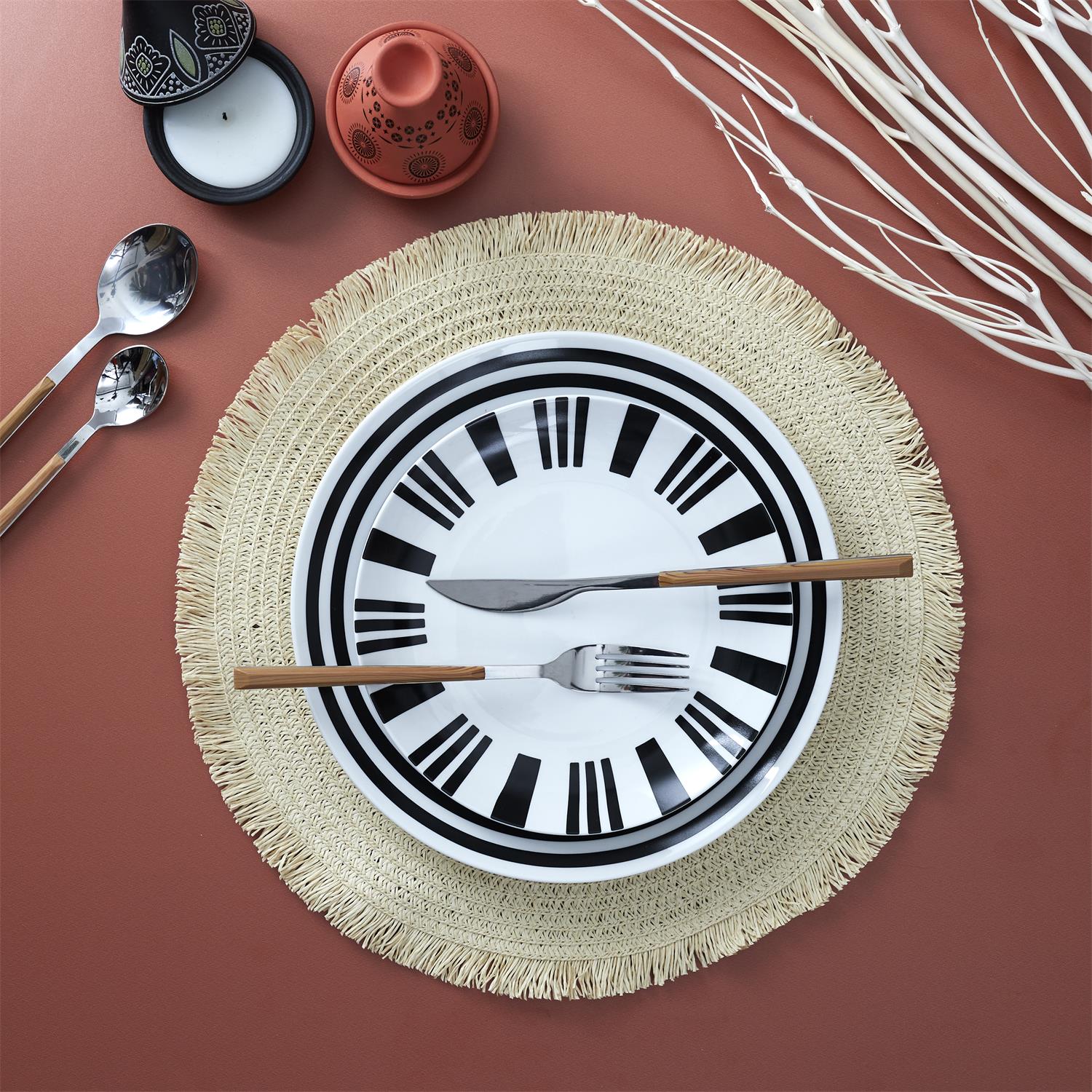 Set de table rond frange 38cm