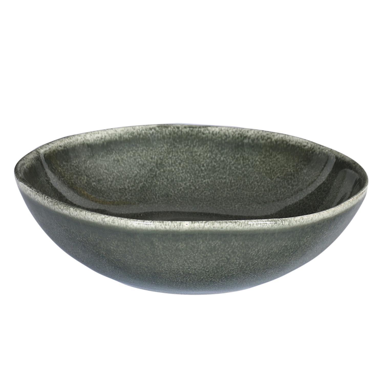 Assiette creuse au grès du temps Vert