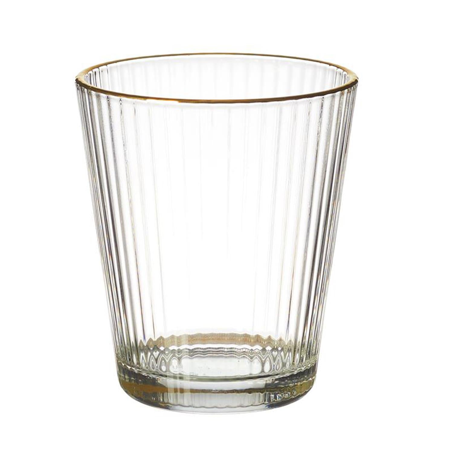 Verres stries liseré gold 35cl