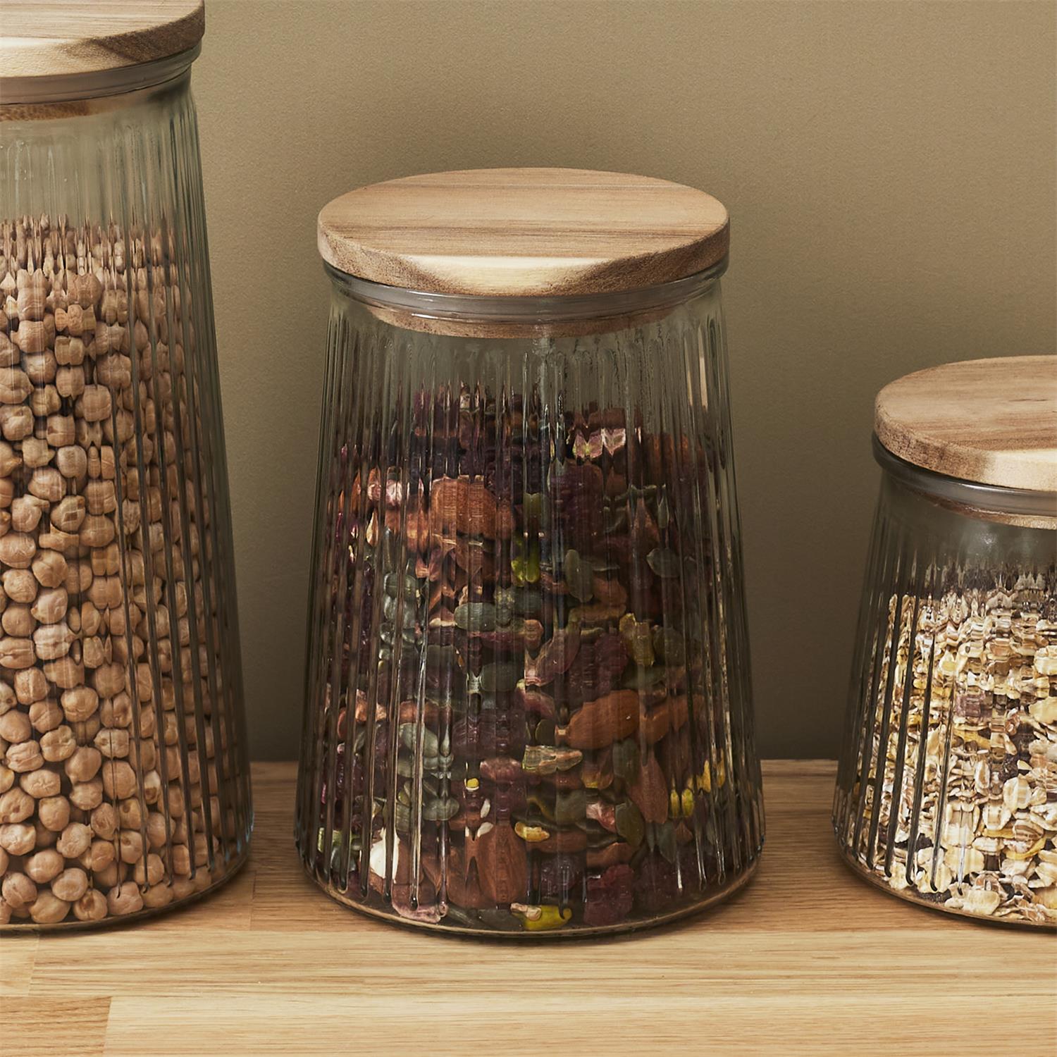 Bocal en verre top acacia 95cl