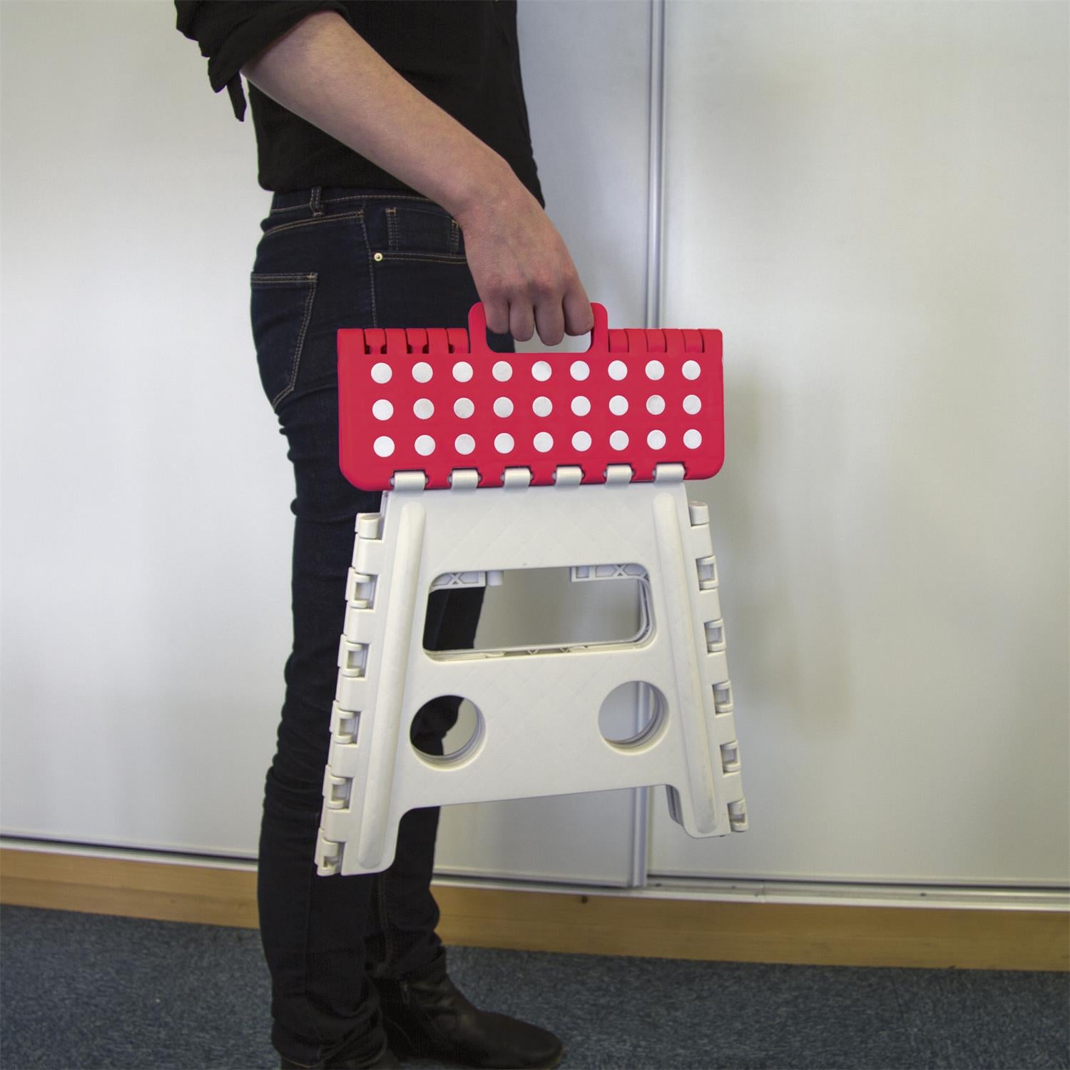 Marchepied pliable h32cm Rouge et blanc