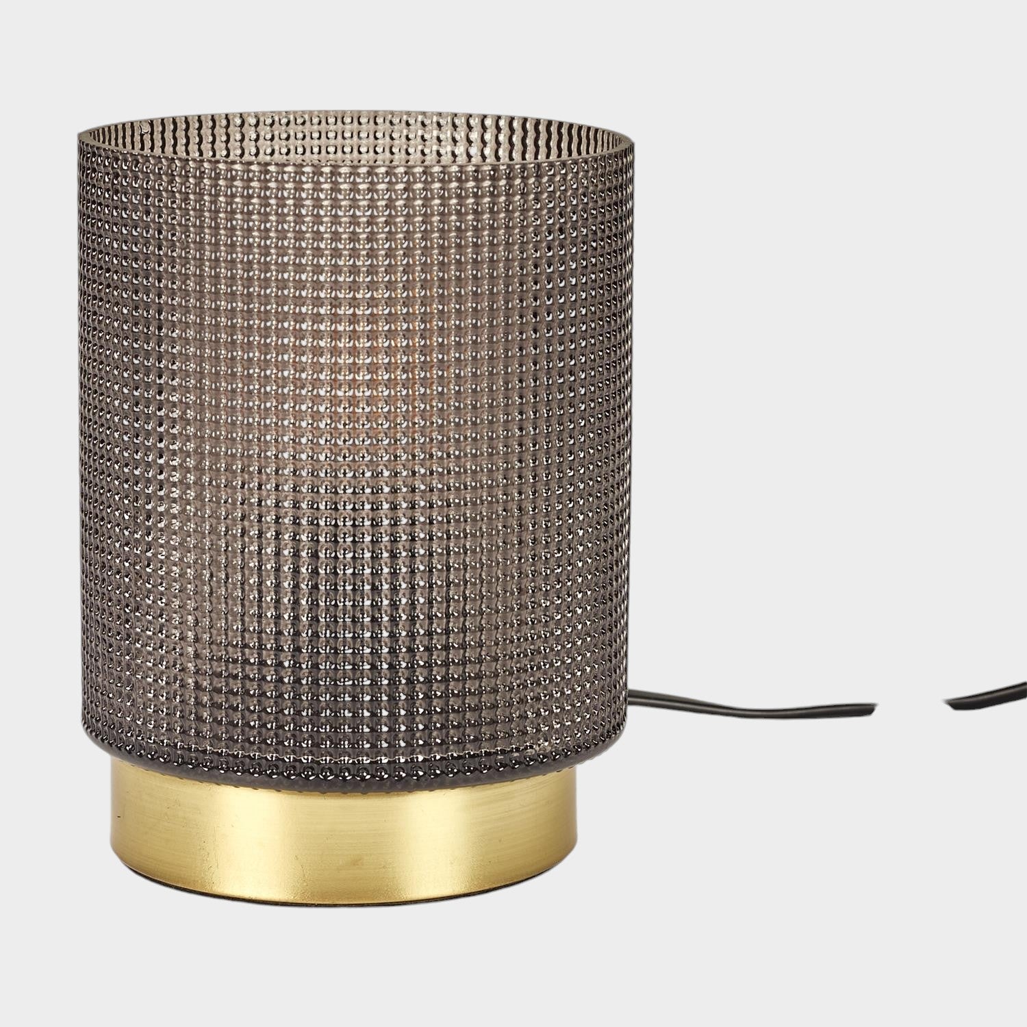 Lampe à poser verre embosse noir