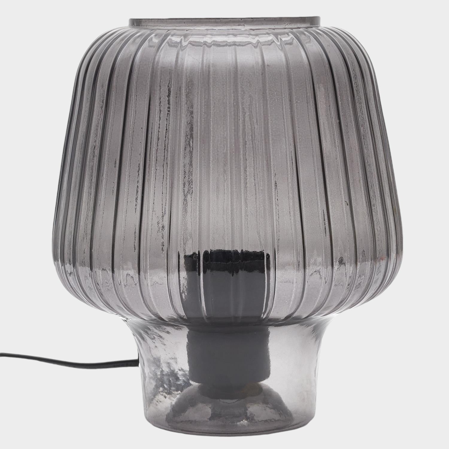 Lampe de table champignon verre