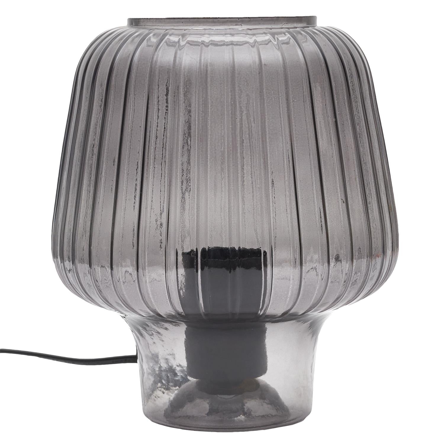 Lampe de table champignon verre