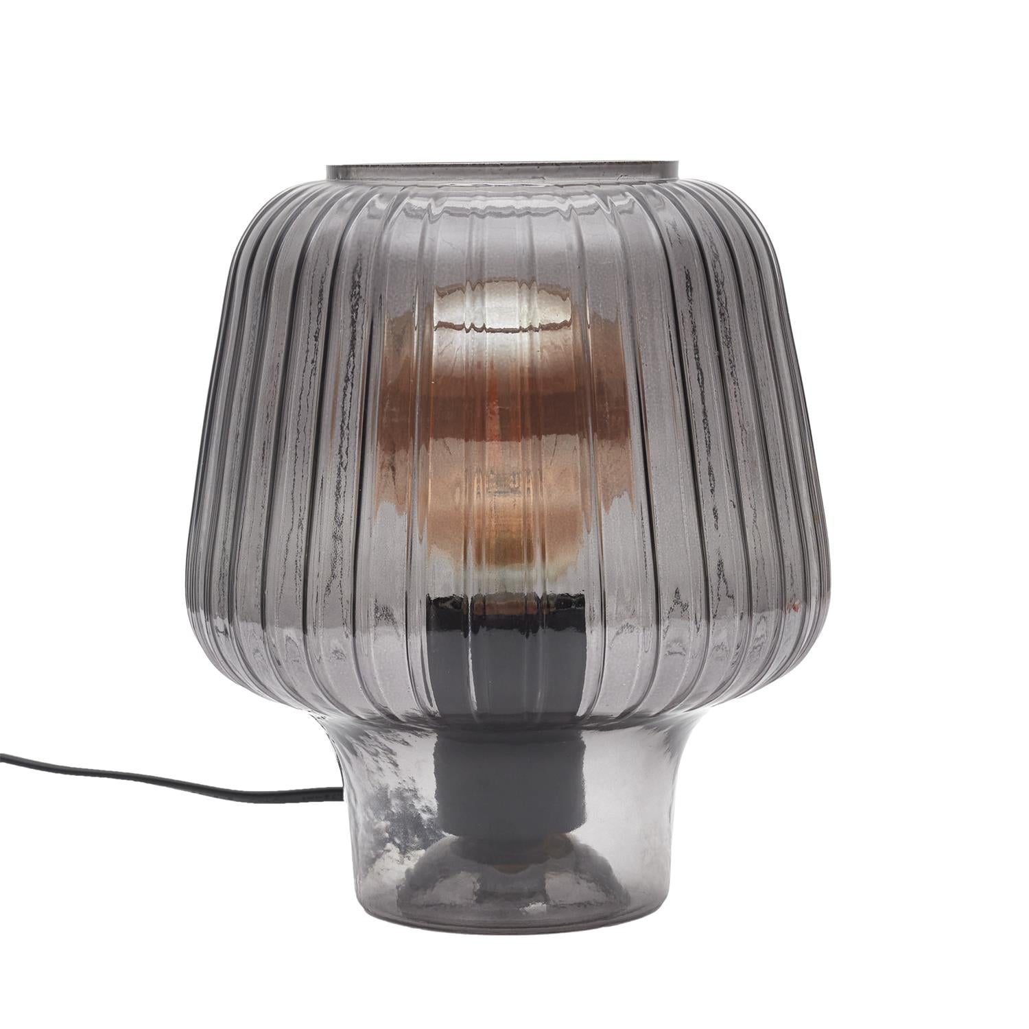 Lampe de table champignon verre
