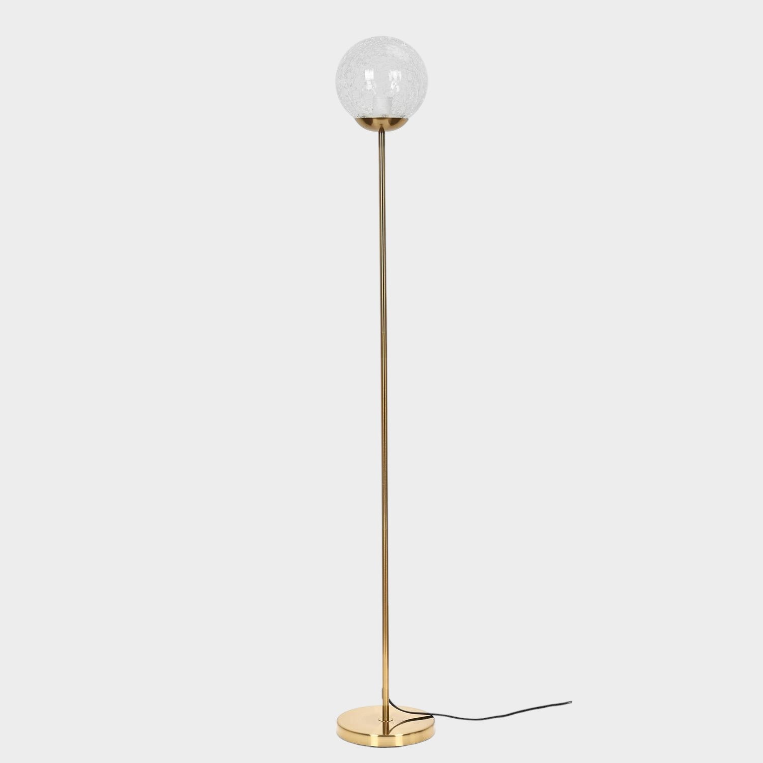 Lampadaire retro verre ciselé