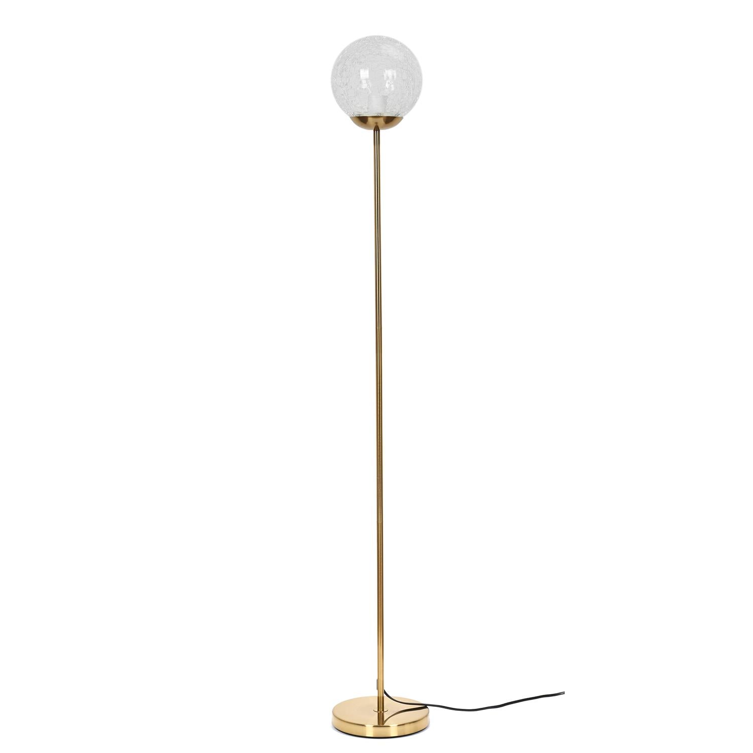 Lampadaire retro verre ciselé