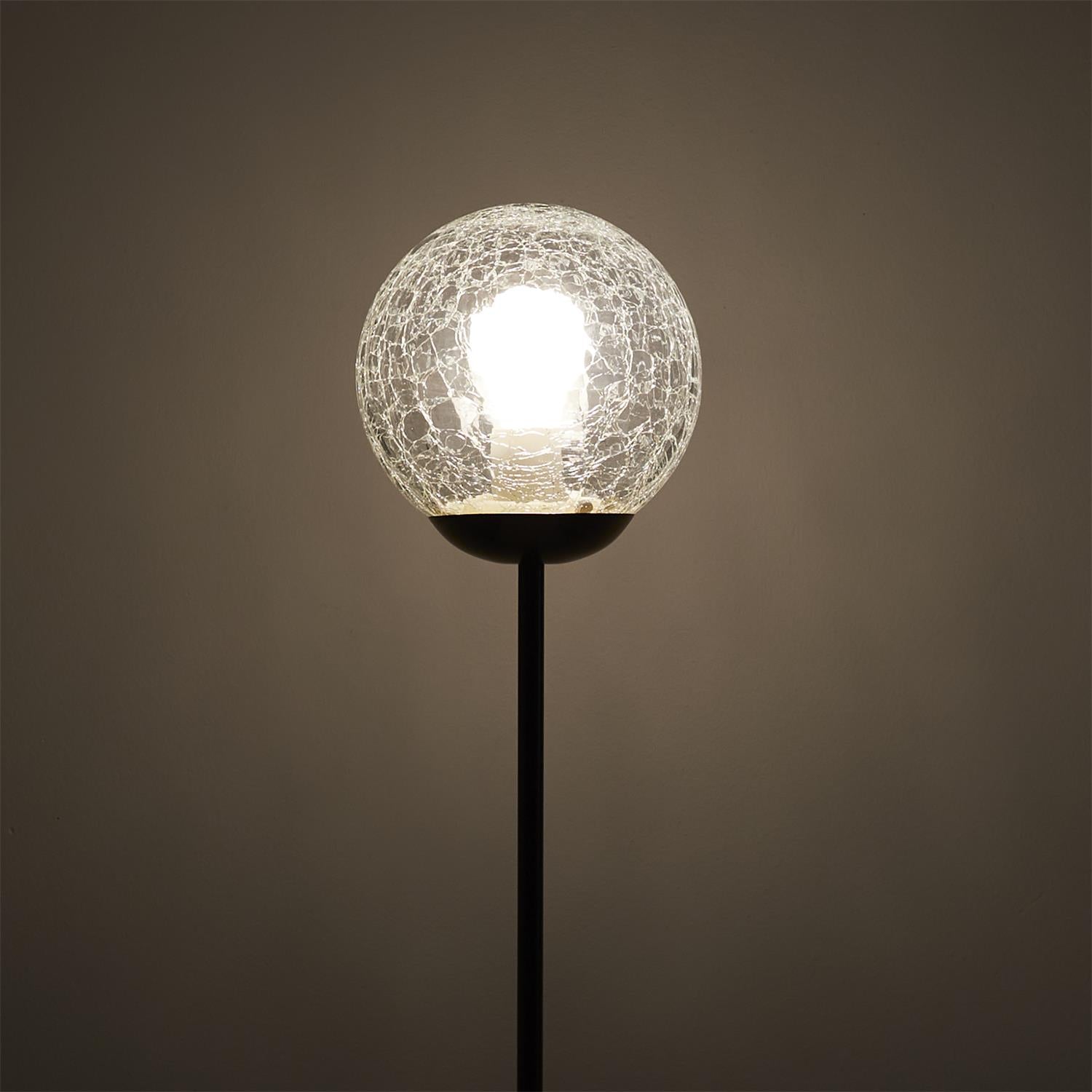 Lampadaire retro verre ciselé