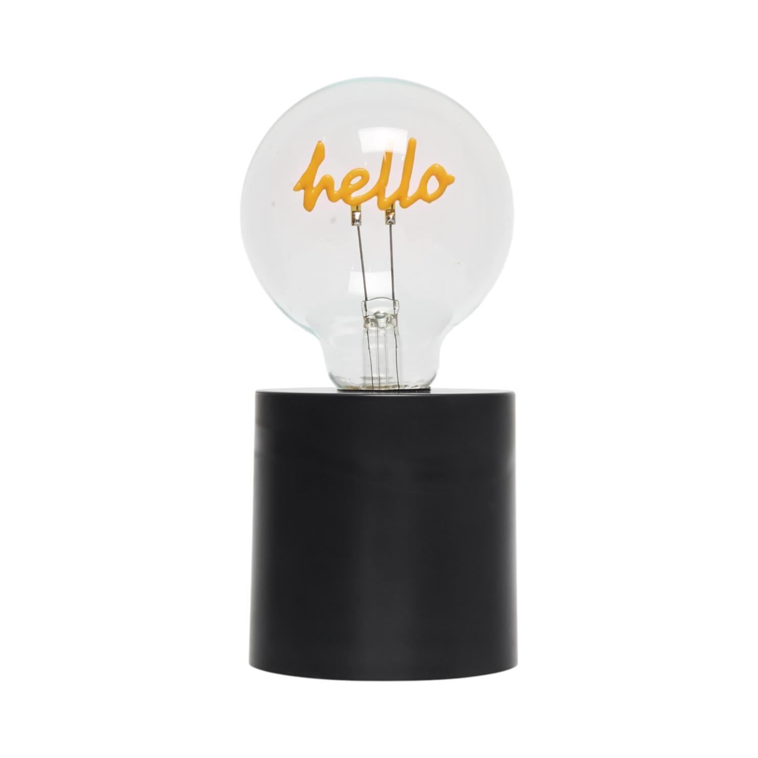 Lampe ampoule effet néon Hello