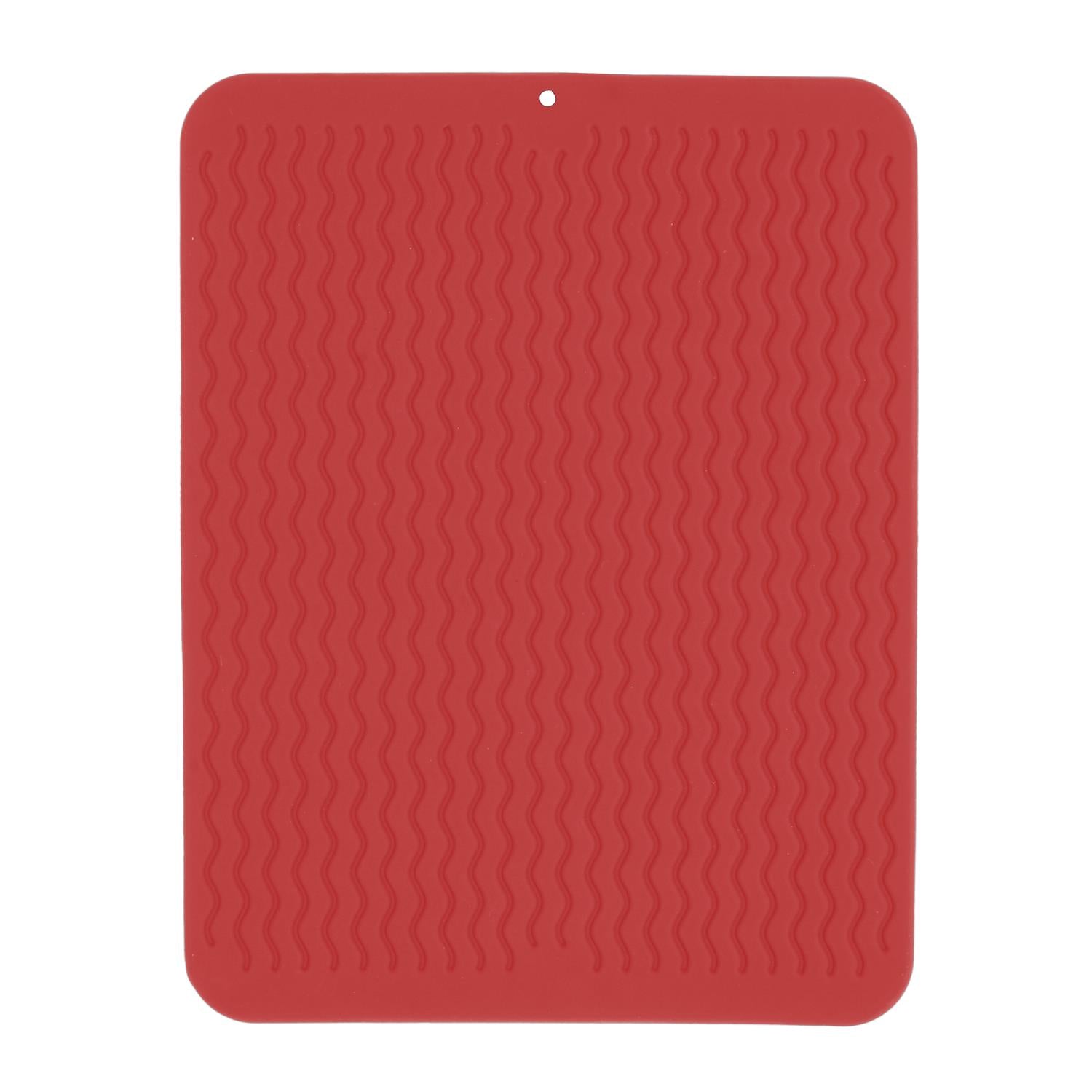 Tapis d'évier antidérapant Rouge