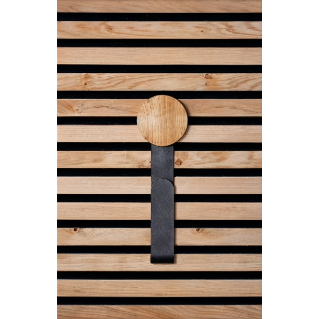 Patère murale clipsable – Métal noir