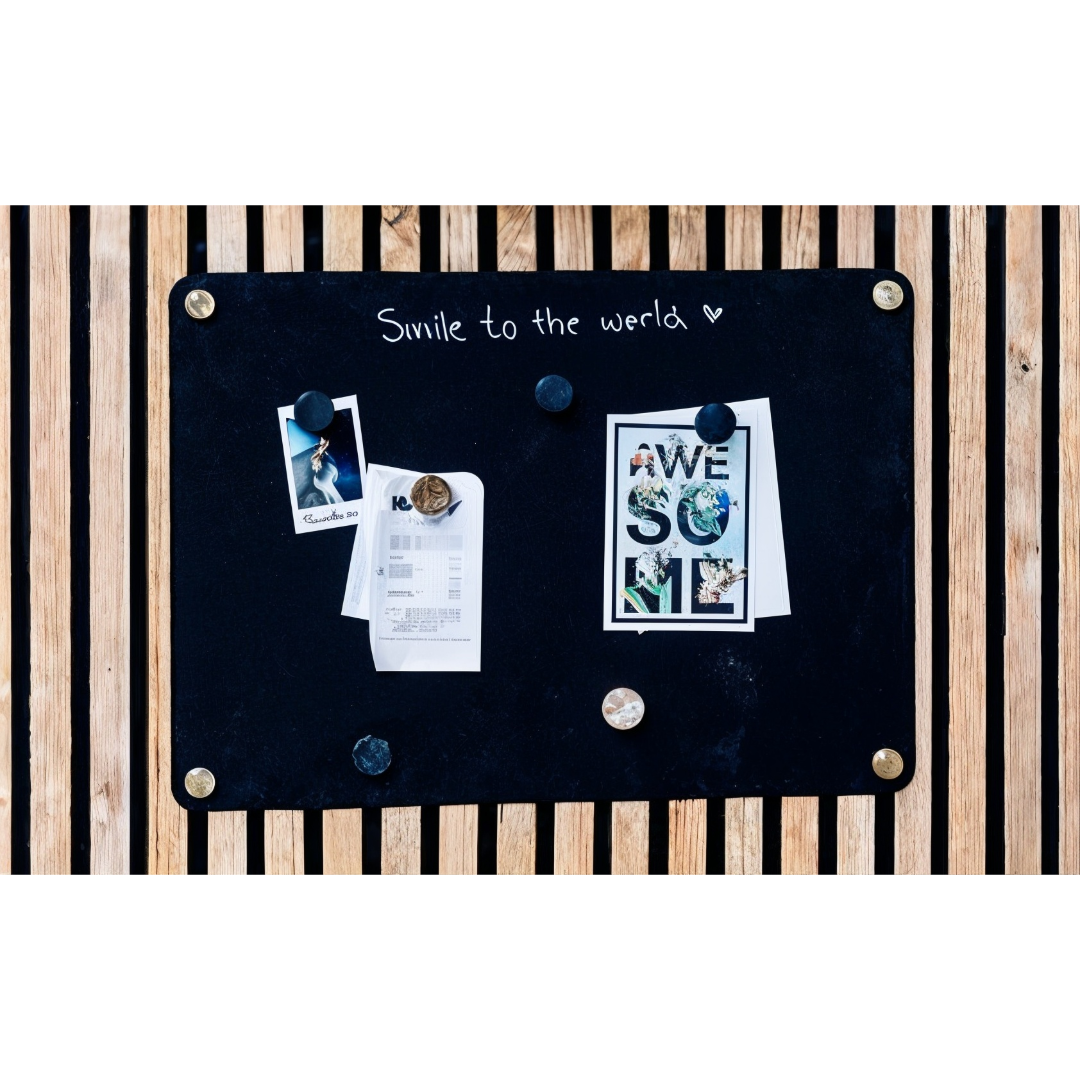 Plaque murale métal – Support magnétique clipsable